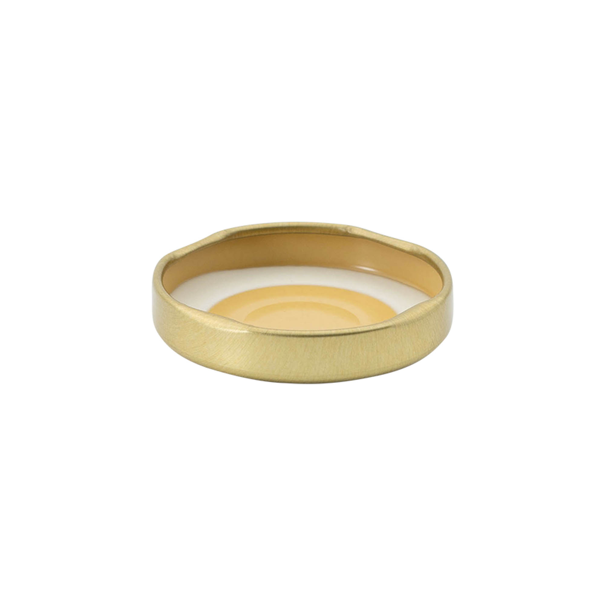 Twist off lid, tinplate, sterilisable, gold, for opening: TO 43