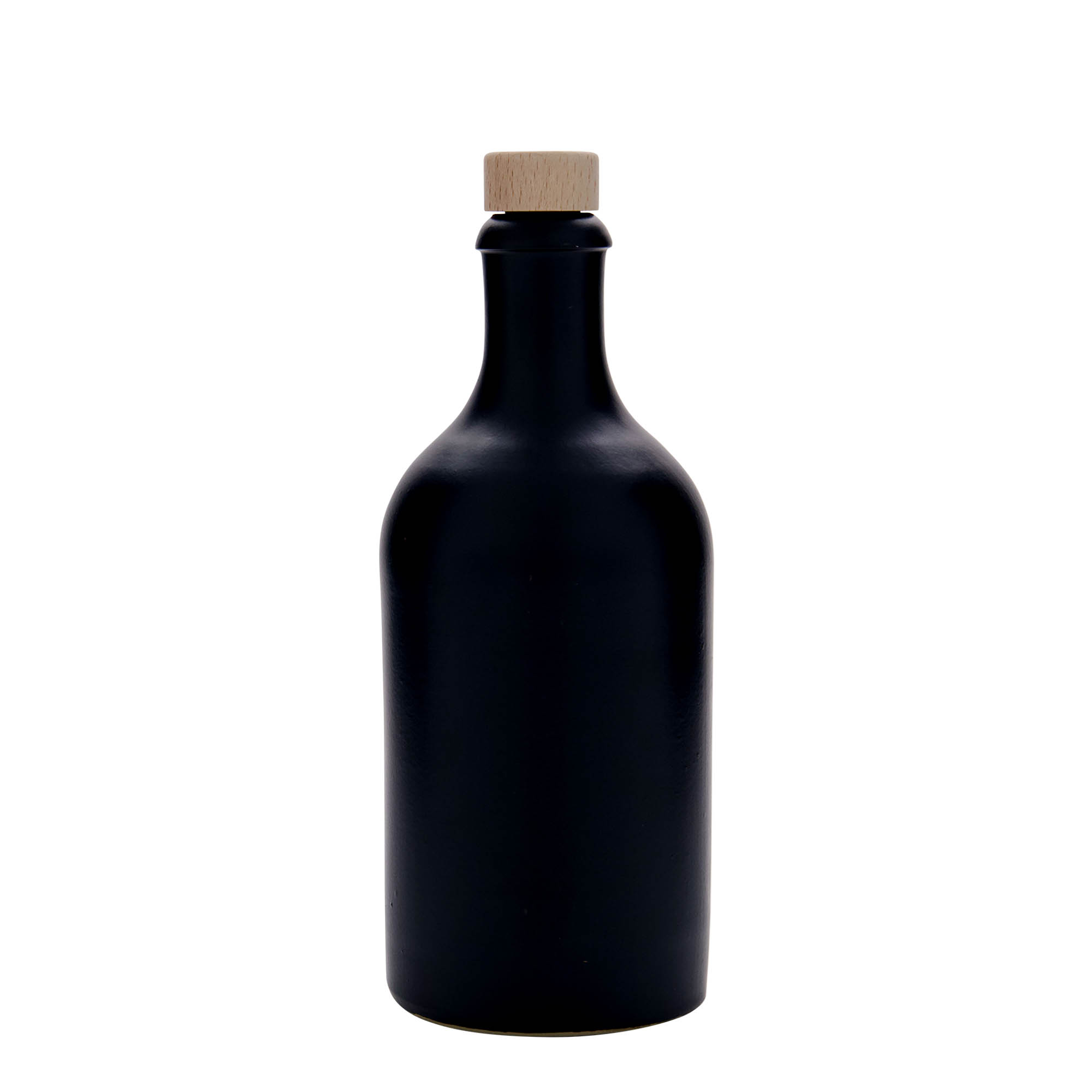 500 ml clay jug, stoneware, black, opening: cork 500 ml clay jug, stoneware, black, opening: cork