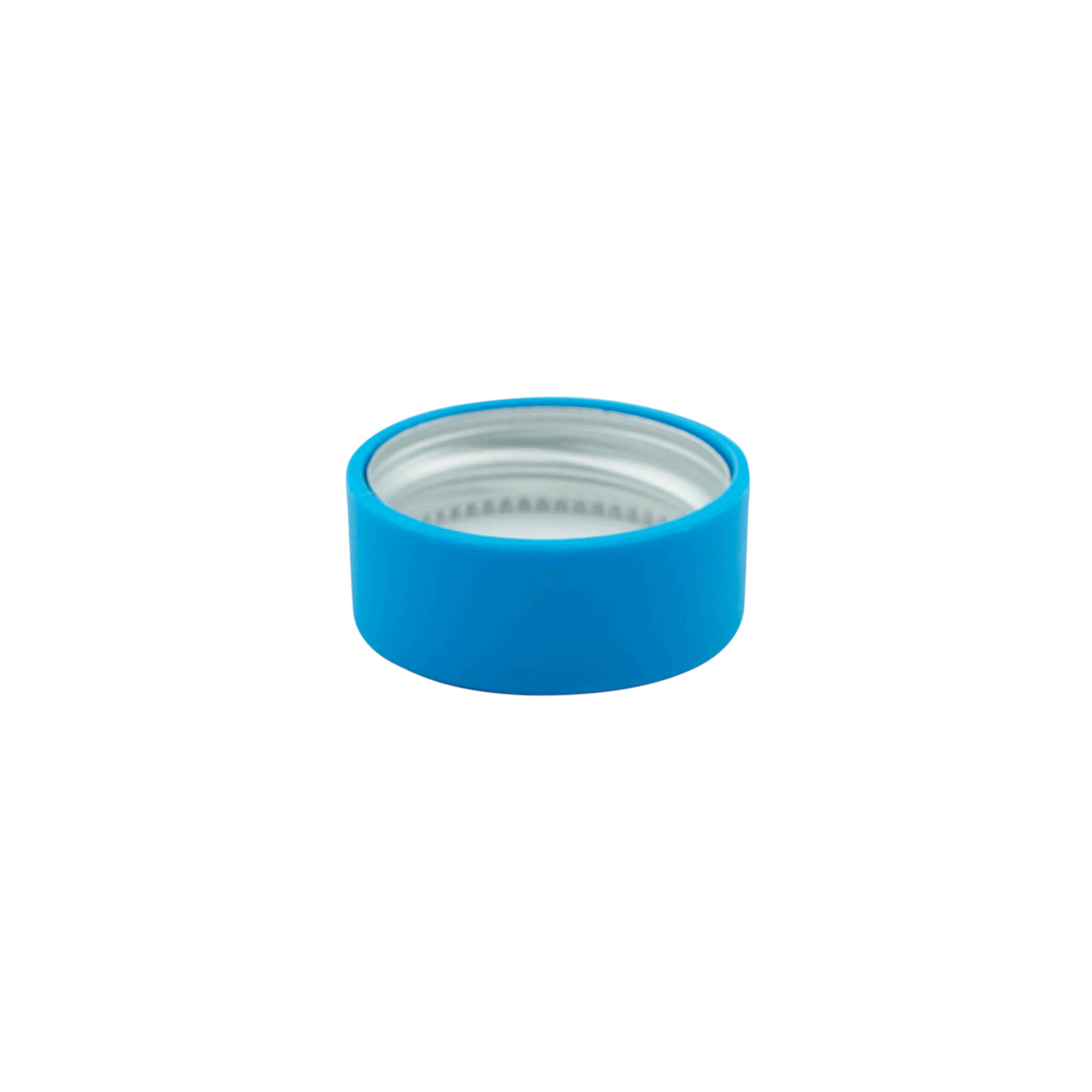 Screw cap, ABS plastic, water blue, for opening: GPI 28/400 Screw cap, ABS plastic, water blue, for opening: GPI 28/400