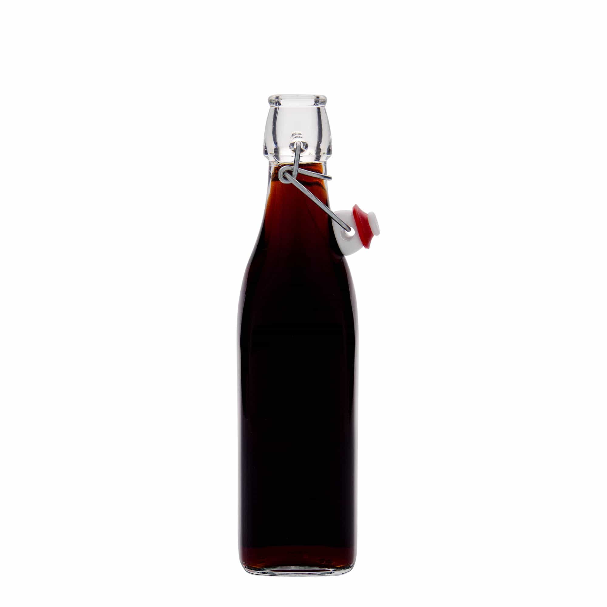 500 ml glass bottle ‘Swing, square, opening: swing top closure’