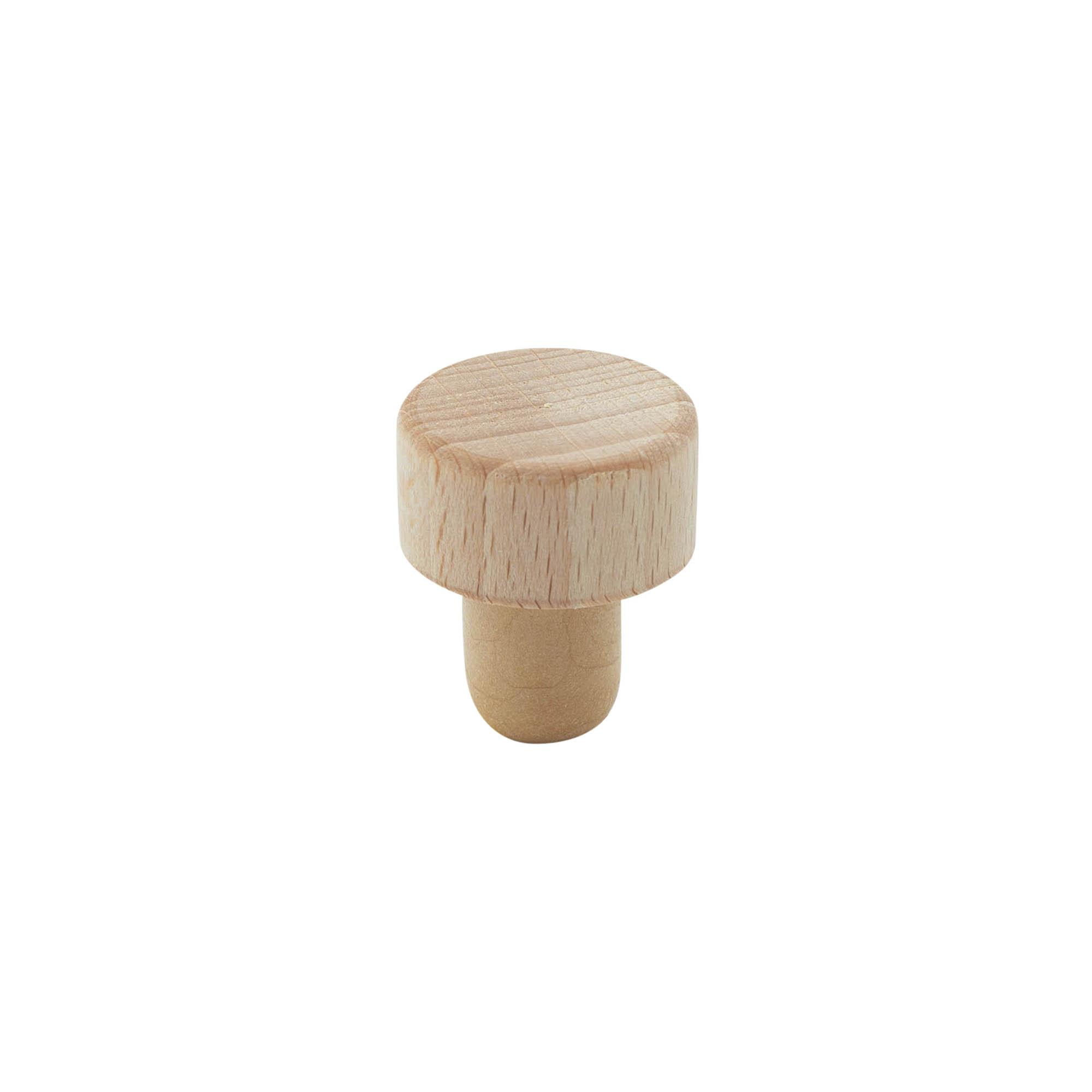 16 mm mushroom cork, plastic/wood/plastic, multicolour, for opening: cork