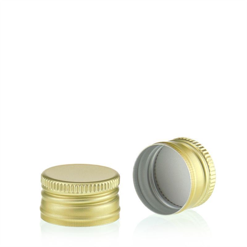 Screw cap, metal, gold, for opening: PP 24 Screw cap, metal, gold, for opening: PP 24