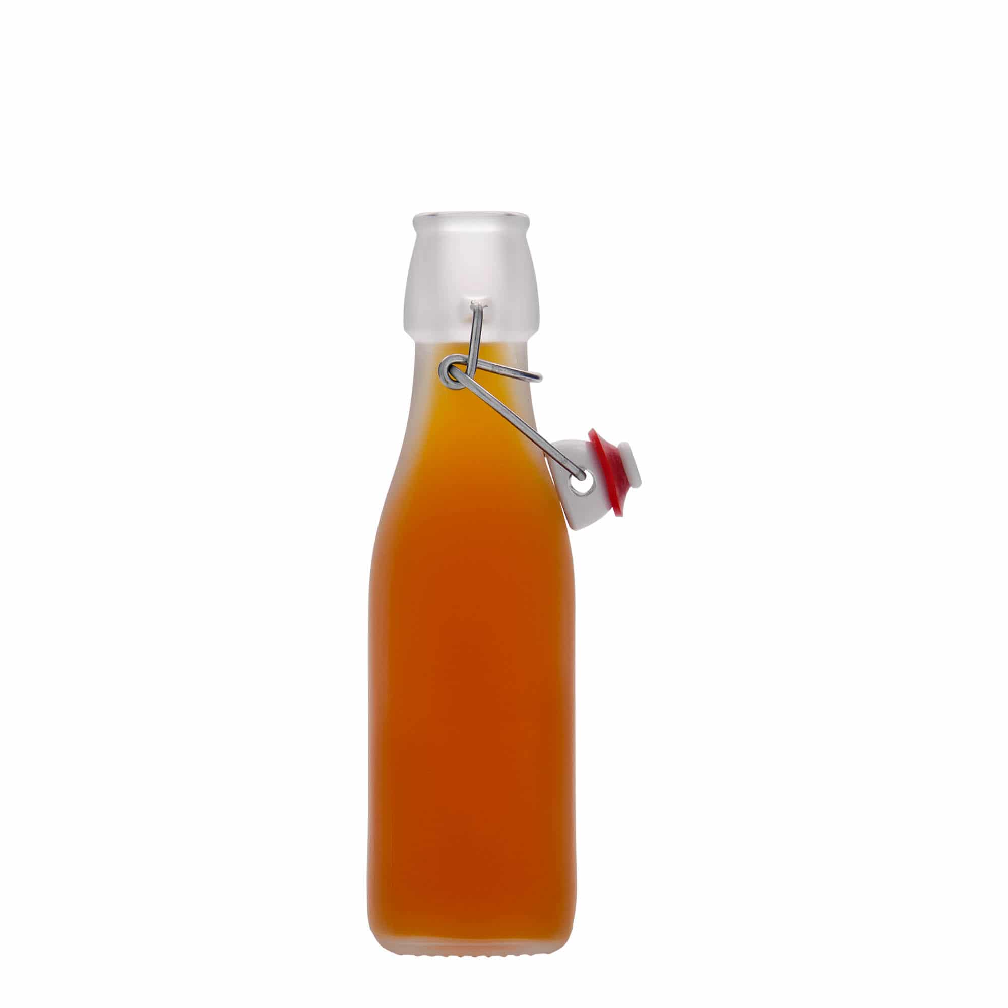 250 ml glass bottle ‘Swing, square, white, opening: swing top closure
