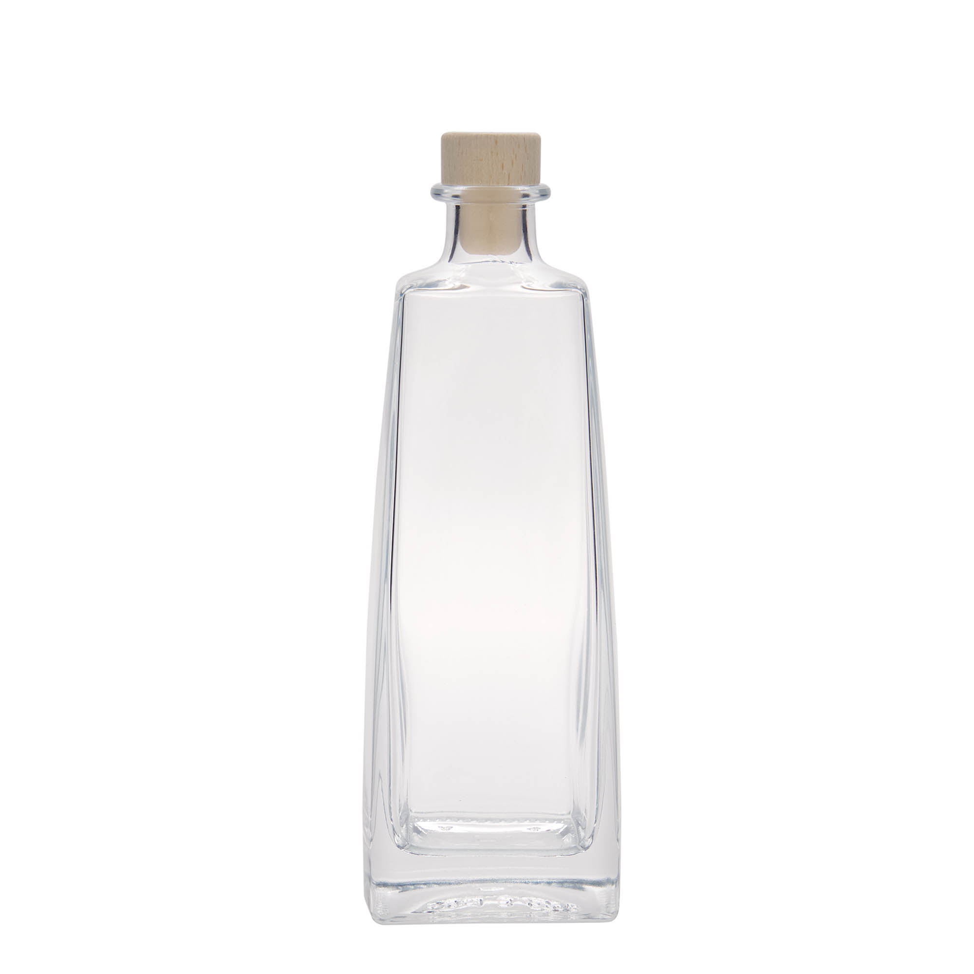 500 ml glass bottle 'Timmy', rectangular, opening: cork