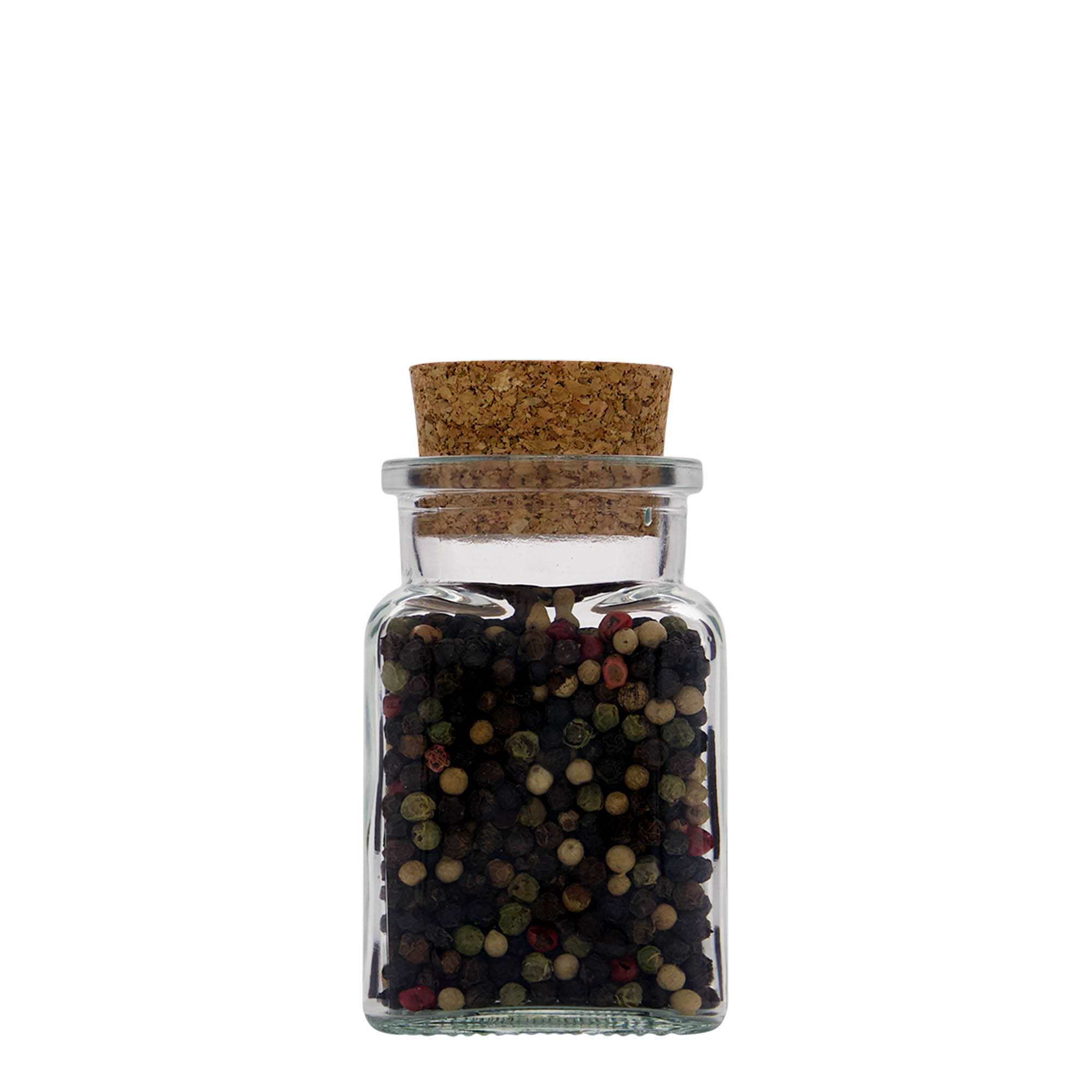 150 ml cork glass, square, opening: cork 150 ml cork glass, square, opening: cork