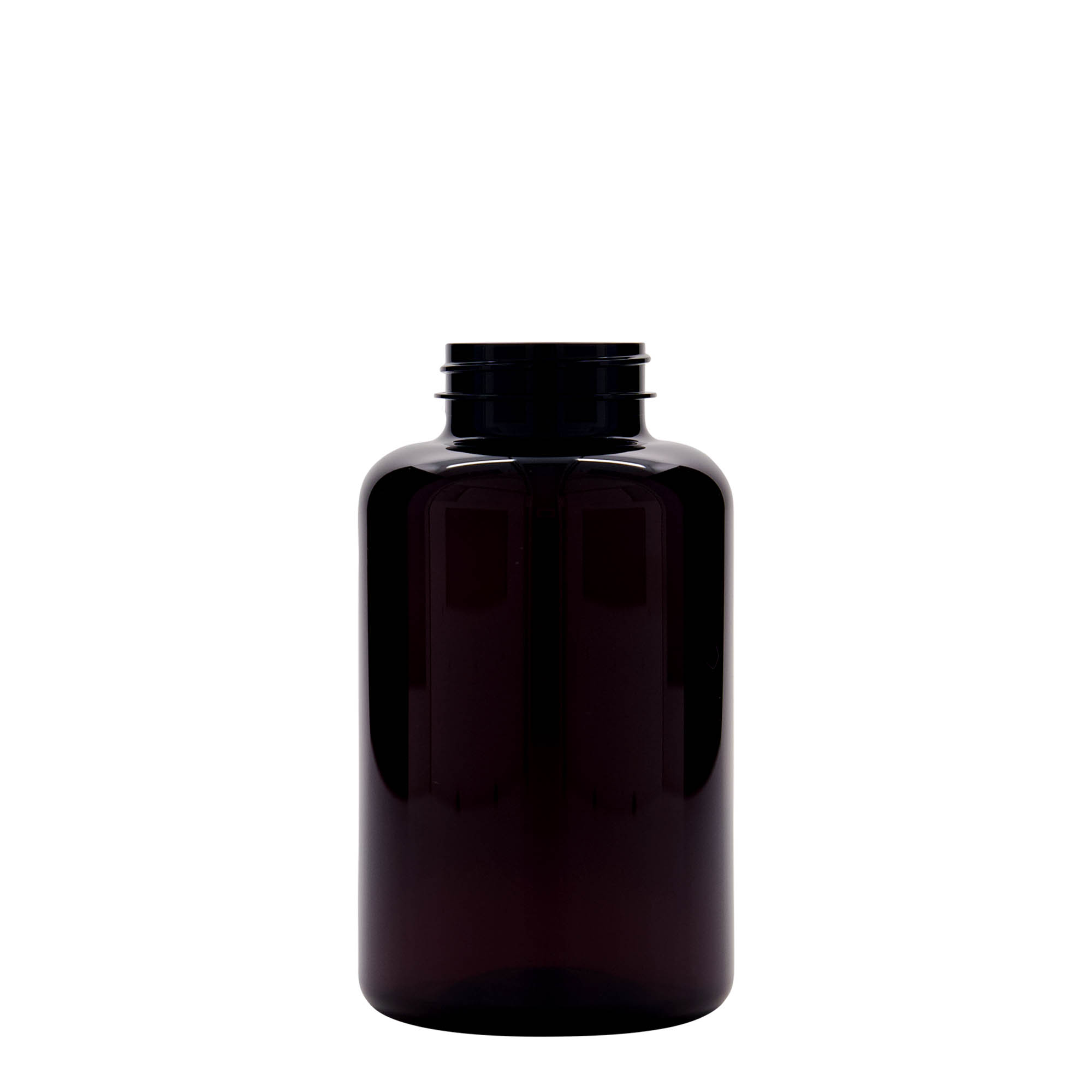 500 ml PET packer, plastic, brown, closure: 45/400