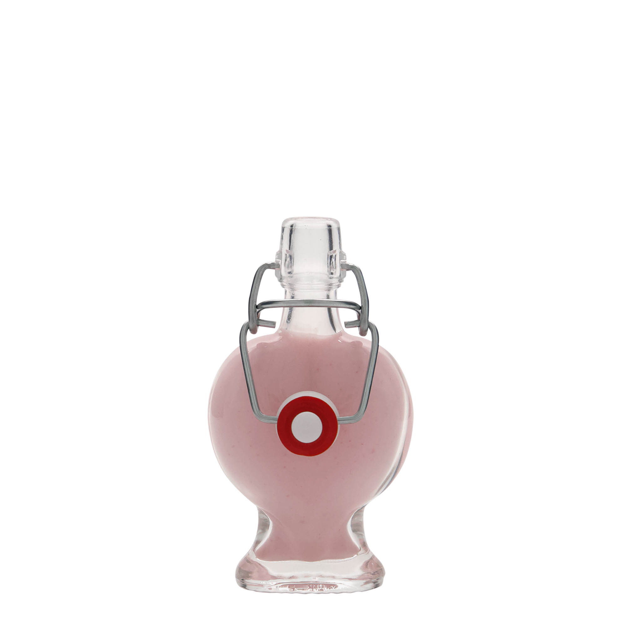 40 ml glass bottle 'Heart', opening: swing top closure