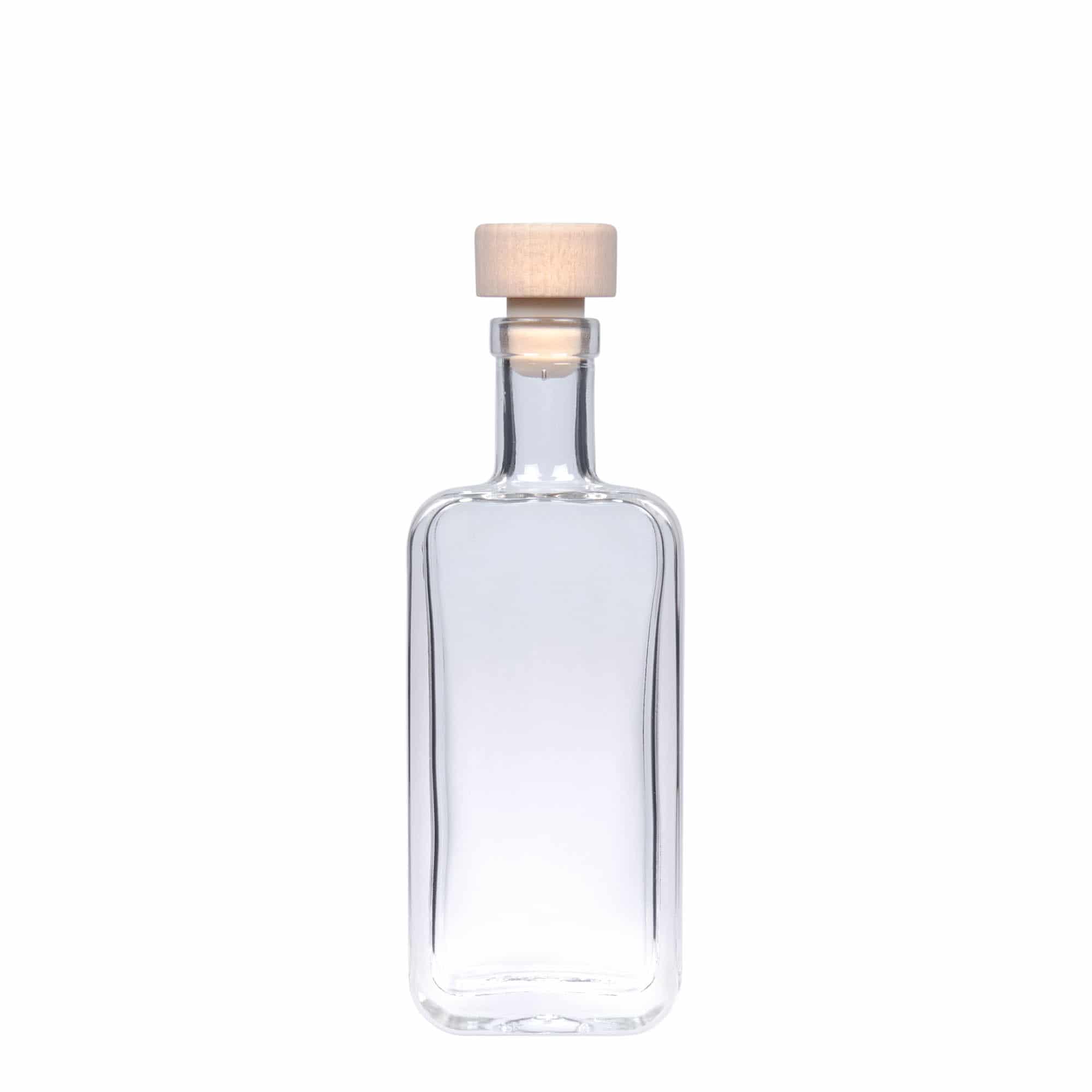100 ml glass bottle ‘Nice’, rectangular, opening: cork