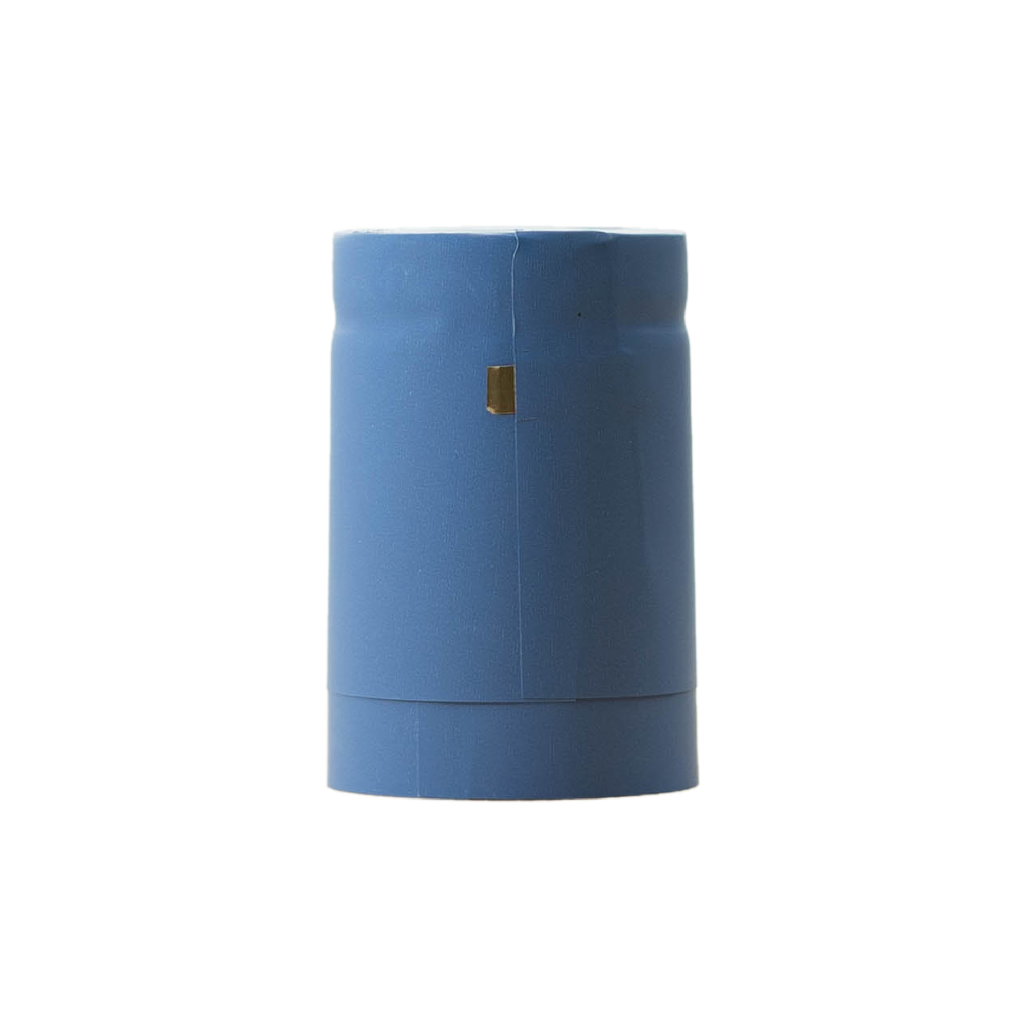 Shrink capsule 32x41, PVC plastic, sky blue