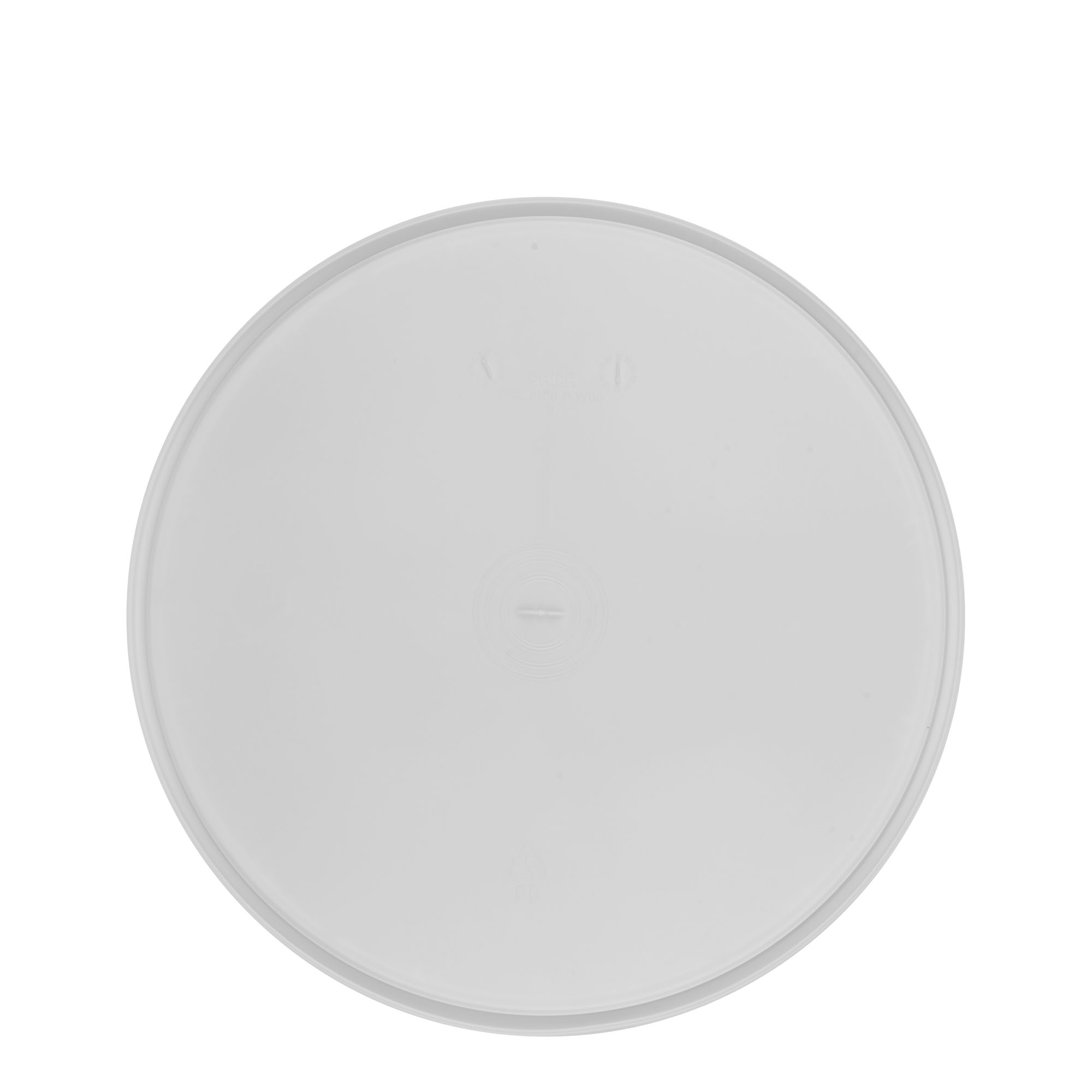 Lid for 20 l bucket, white PP plastic