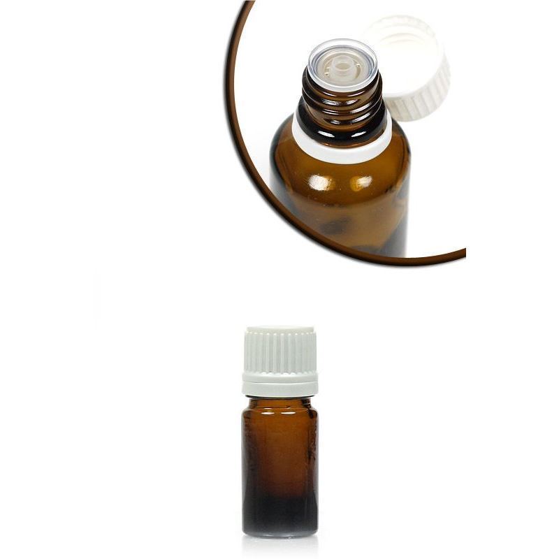 5 ml medicine bottle, glass, brown, closure: DIN 18