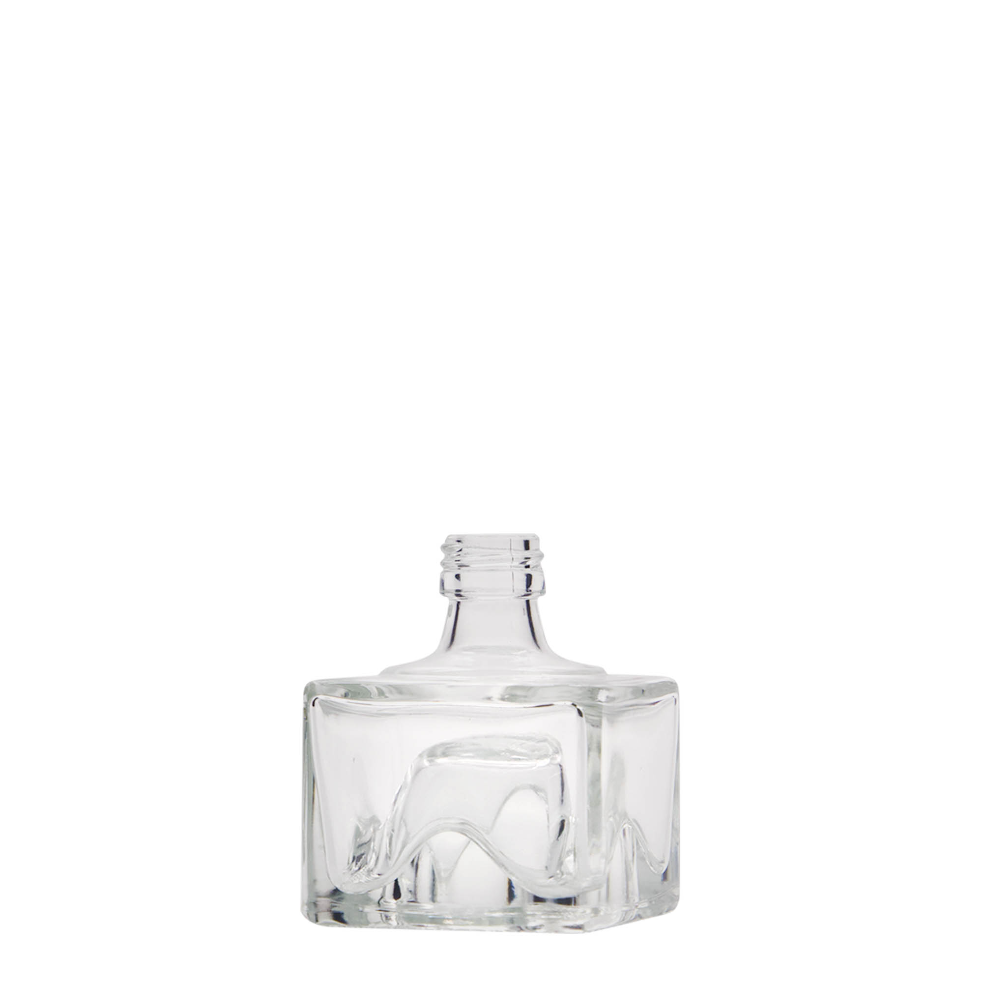 40 ml glass bottle 'Cocolores', square, opening: PP 18 40 ml glass bottle 'Cocolores', square, opening: PP 18