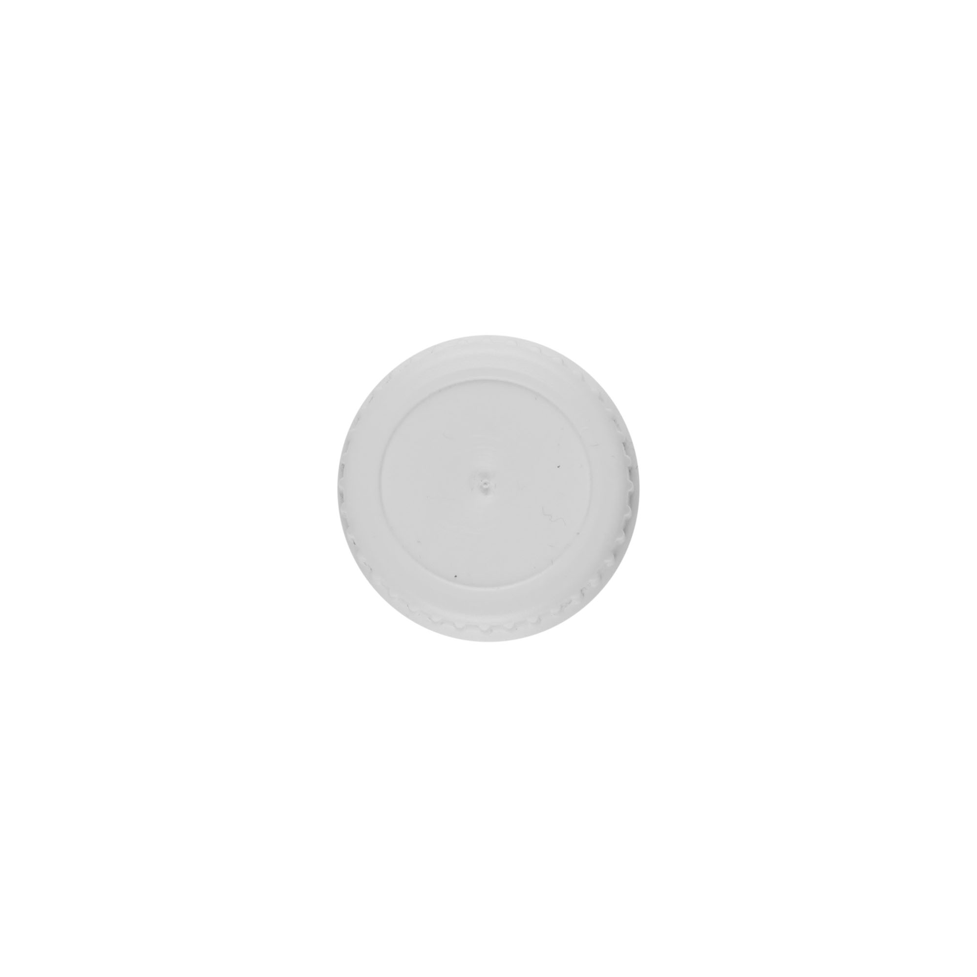 Screw cap with pourer ring, PE plastic, white, for neck: DIN 22