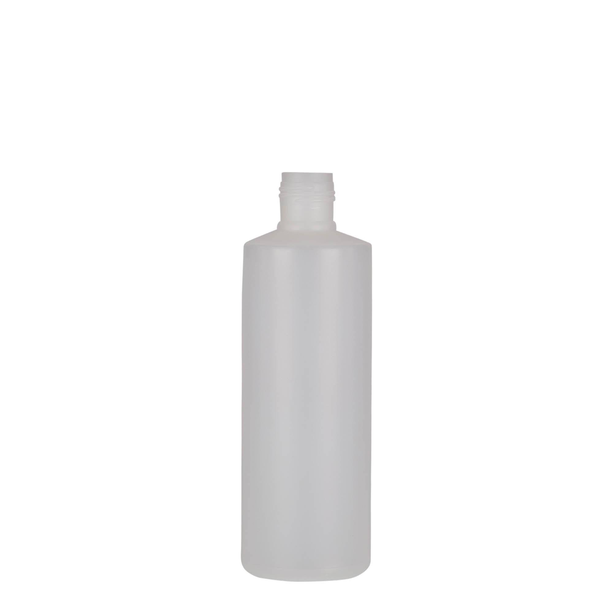 200 ml round bottle, PE plastic, natural, opening: screw cap
