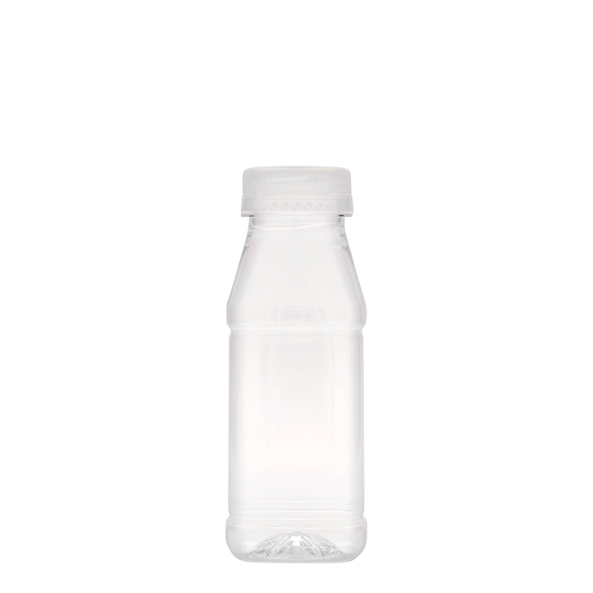 250 ml PET bottle 'Milk and Juice Carré', square, plastic, opening: 38 mm