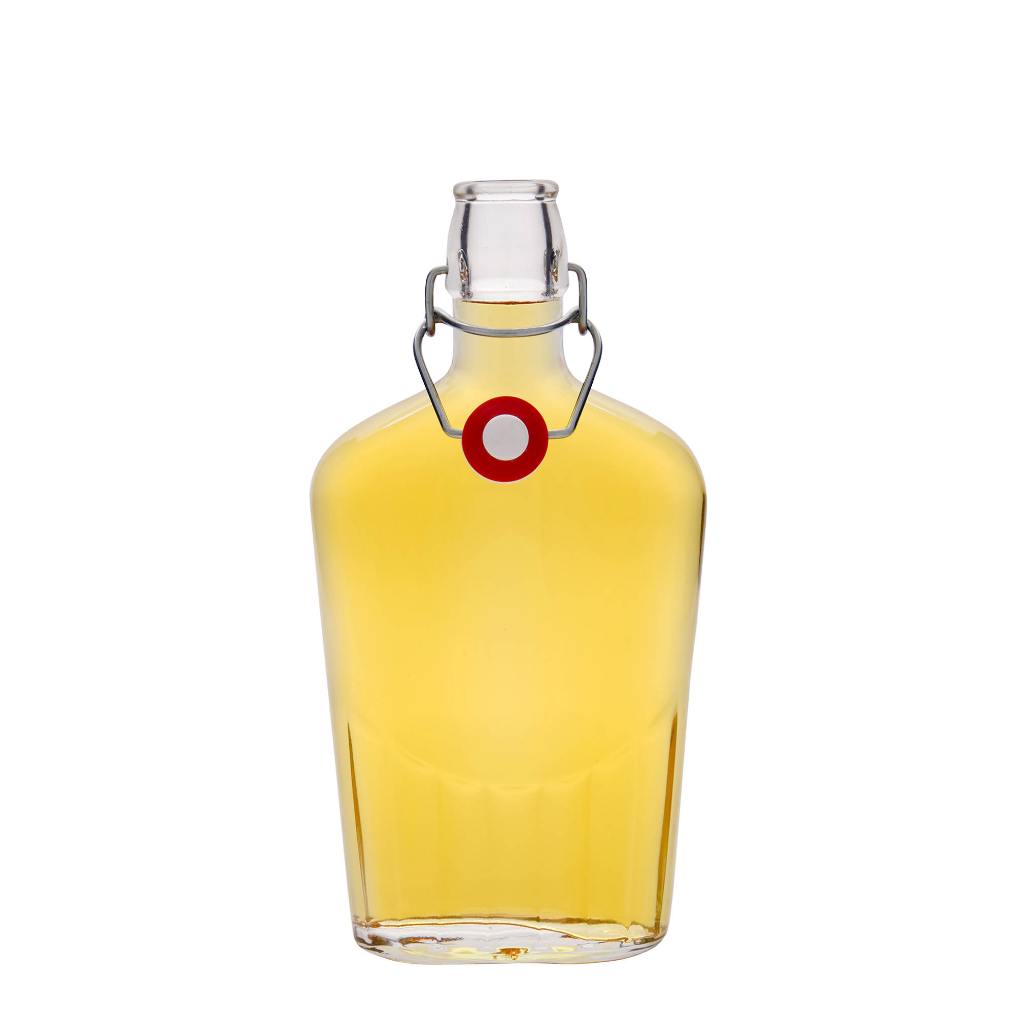 500 ml glass bottle 'Fiaschetta', oval, opening: swing top closure