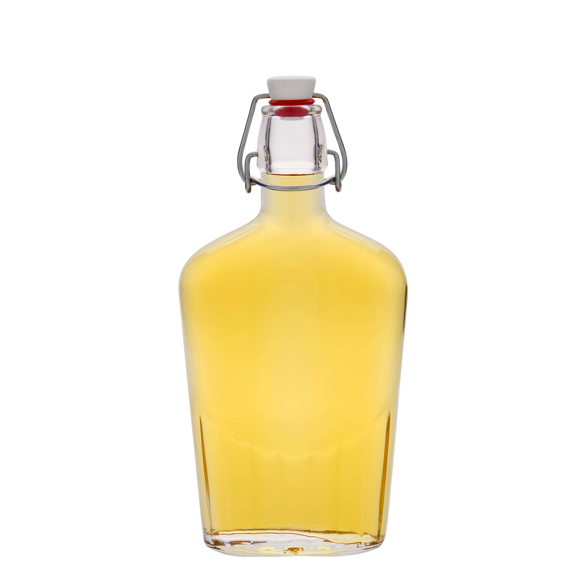 500 ml glass bottle ‘Fiaschetta’, oval, opening: swing top closure