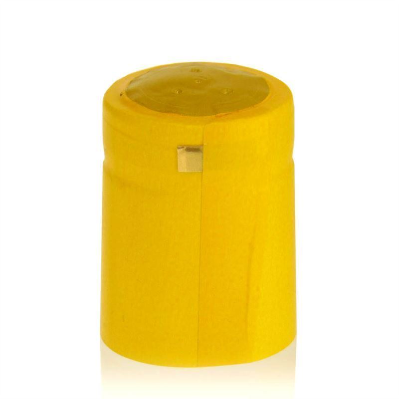 Shrink capsule 32x41, PVC plastic, yellow Shrink capsule 32x41, PVC plastic, yellow