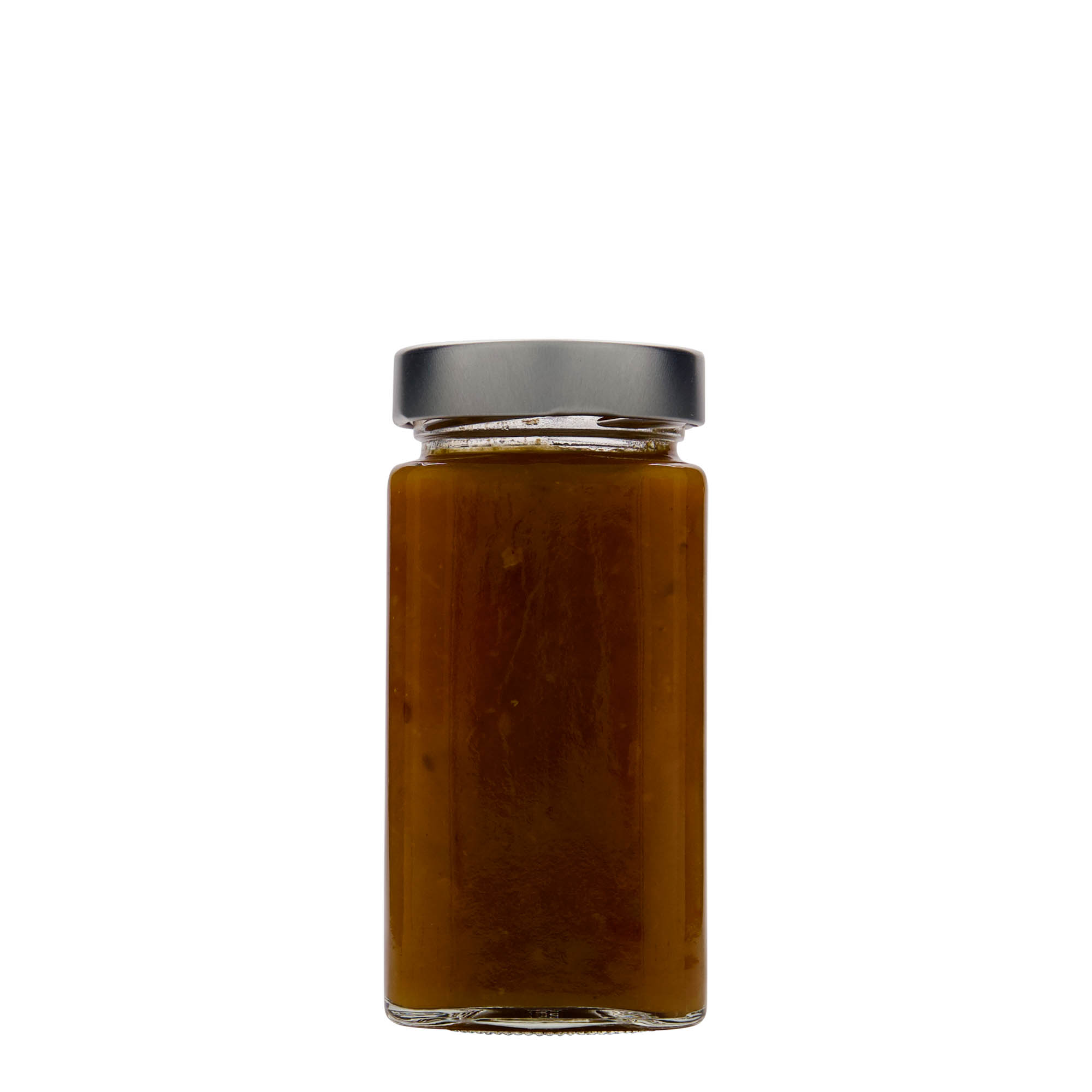 314 ml square jar 'Funny', opening: Deep-Twist-Off (DTO 58) 314 ml square jar 'Funny', opening: Deep-Twist-Off (DTO 58)