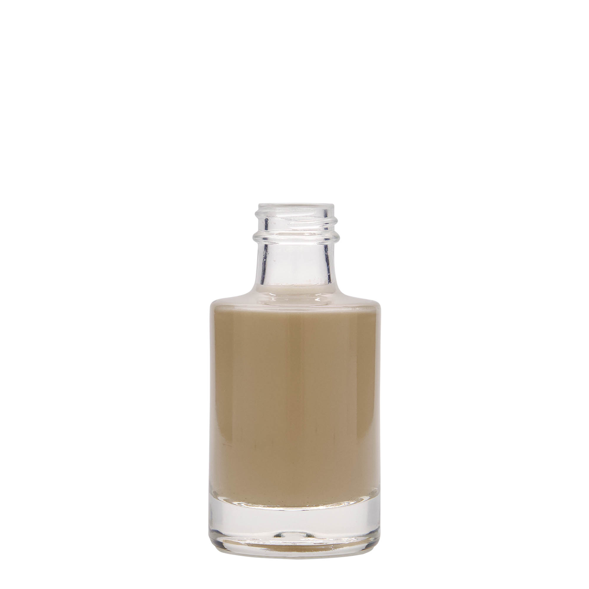 100 ml glass bottle ‘Aventura’, opening: GPI 28 100 ml glass bottle ‘Aventura’, opening: GPI 28
