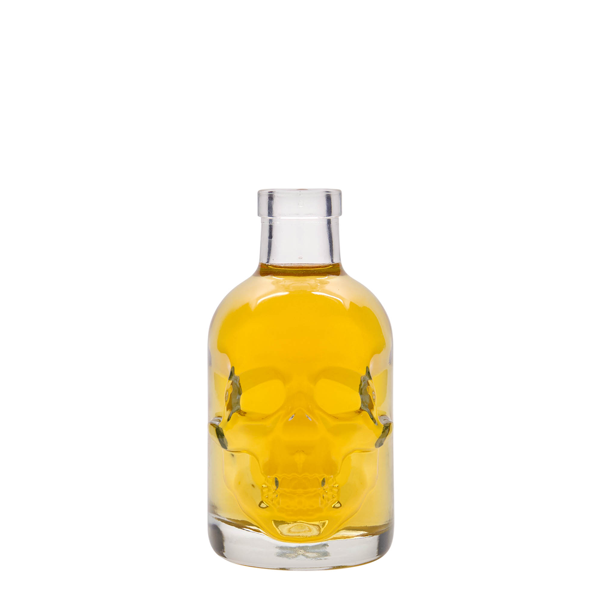 200 ml glass bottle 'Skull', opening: cork
