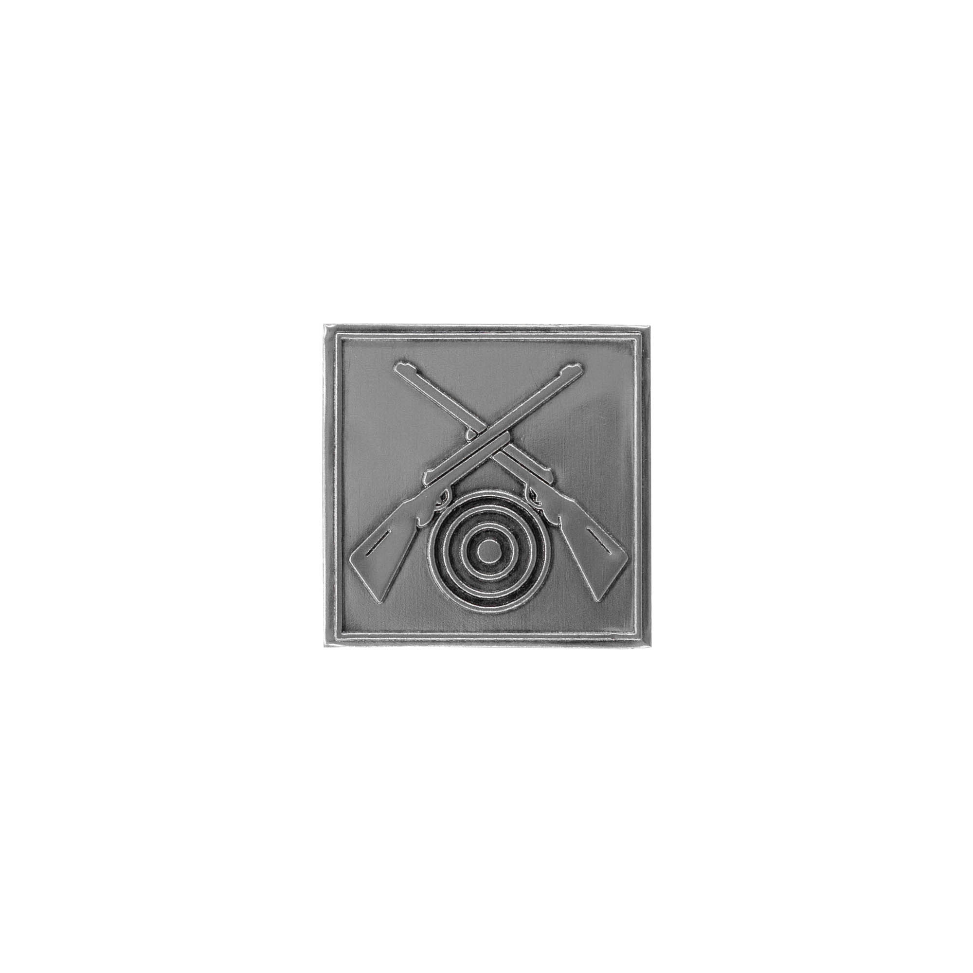 Tin label 'Protect', square, metal, silver