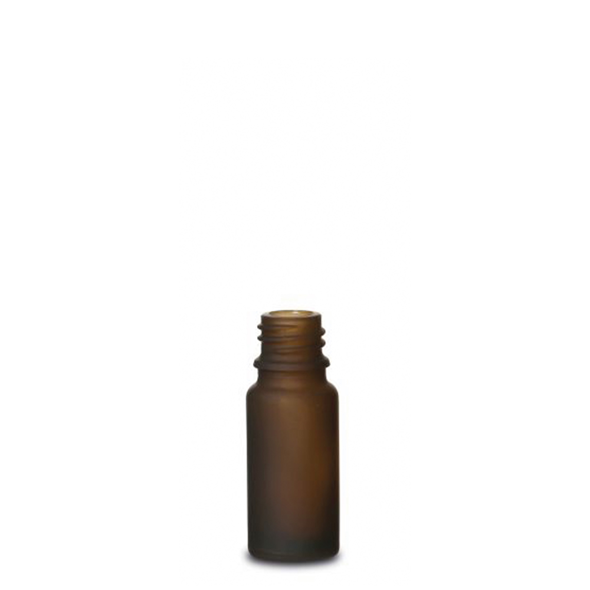 10ml medicine bottle, glass, frosted brown, neck: DIN 18