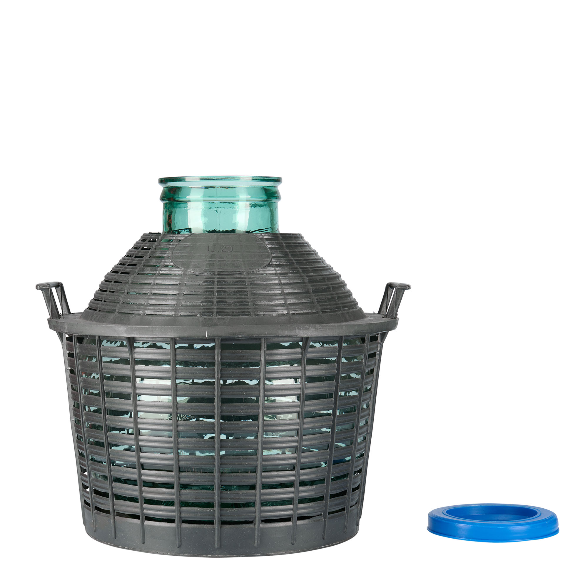 20 l wide-neck glass balloon bottle, opening: slip lid