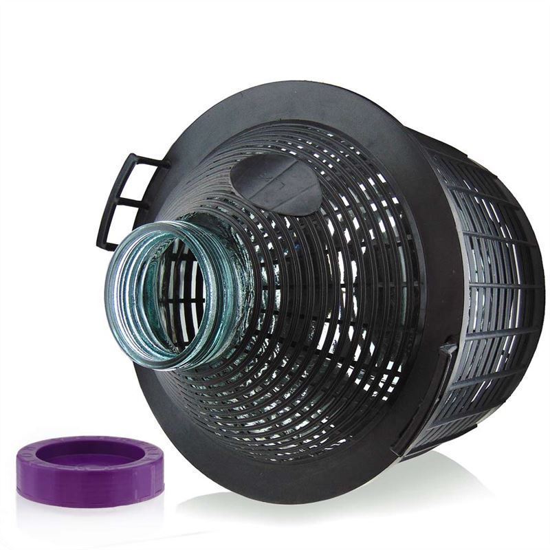 25 l wide-neck balloon bottle, glass, opening: screw cap