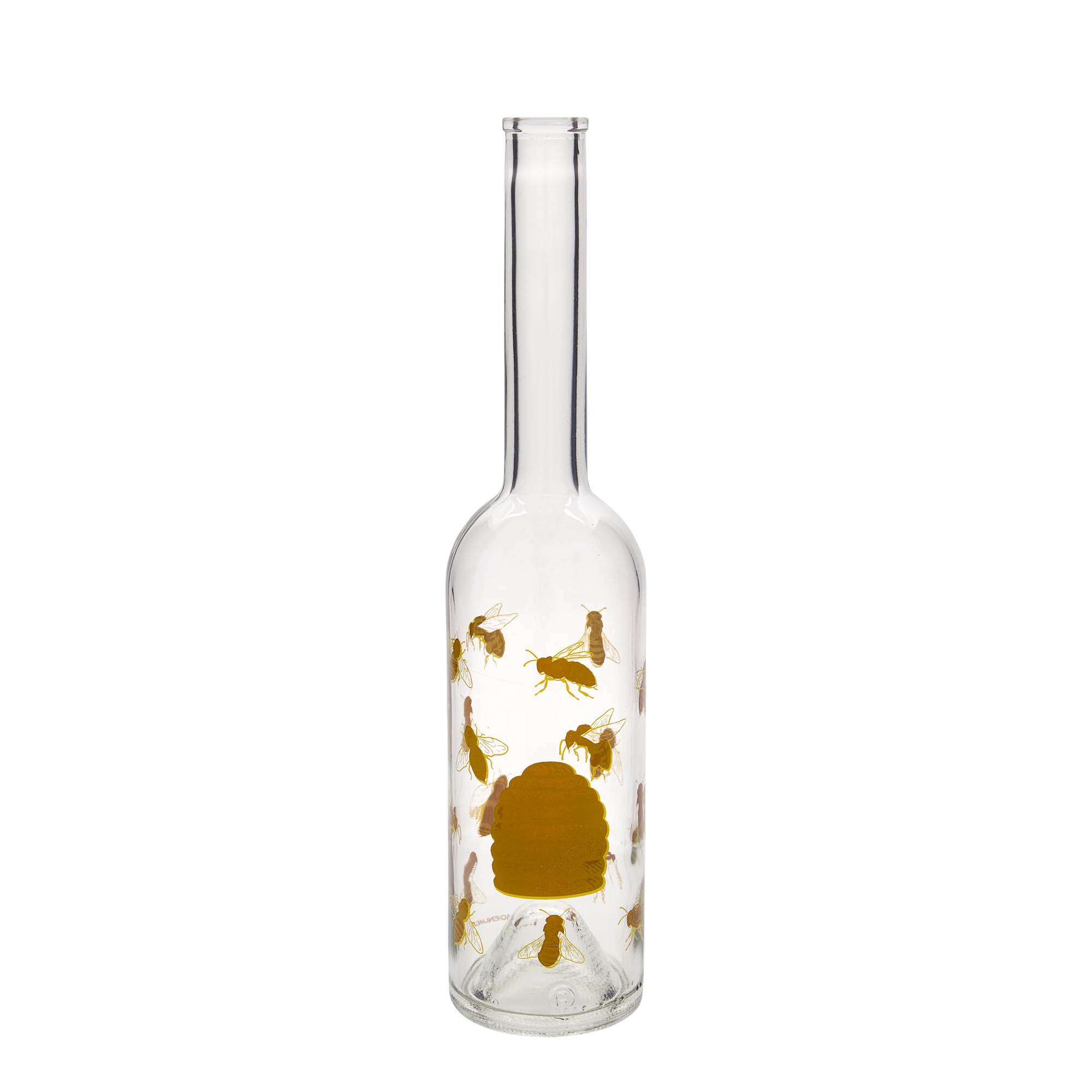 500 ml glass bottle 'Opera', motif: bees, opening: cork 500 ml glass bottle 'Opera', motif: bees, opening: cork