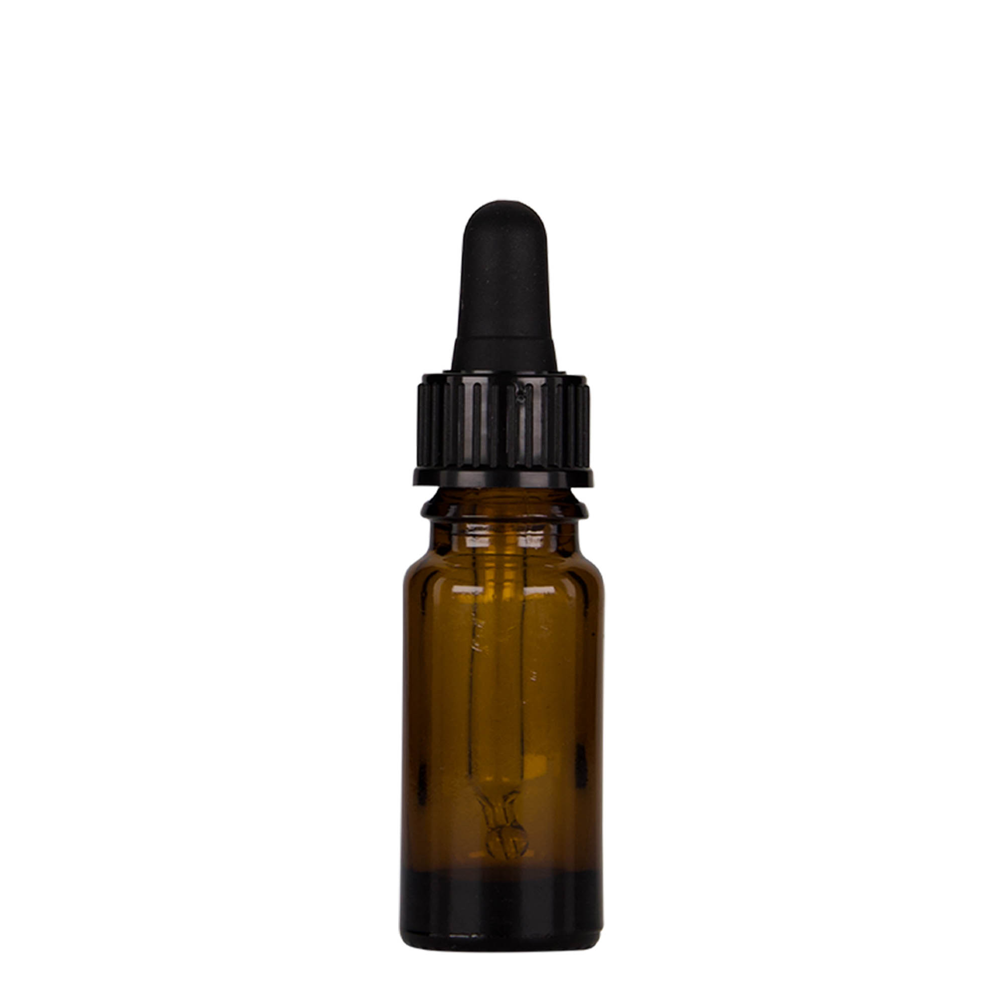 10 ml medicine pipette bottle, glass, brown/black, closure: DIN 18 10 ml medicine pipette bottle, glass, brown/black, closure: DIN 18