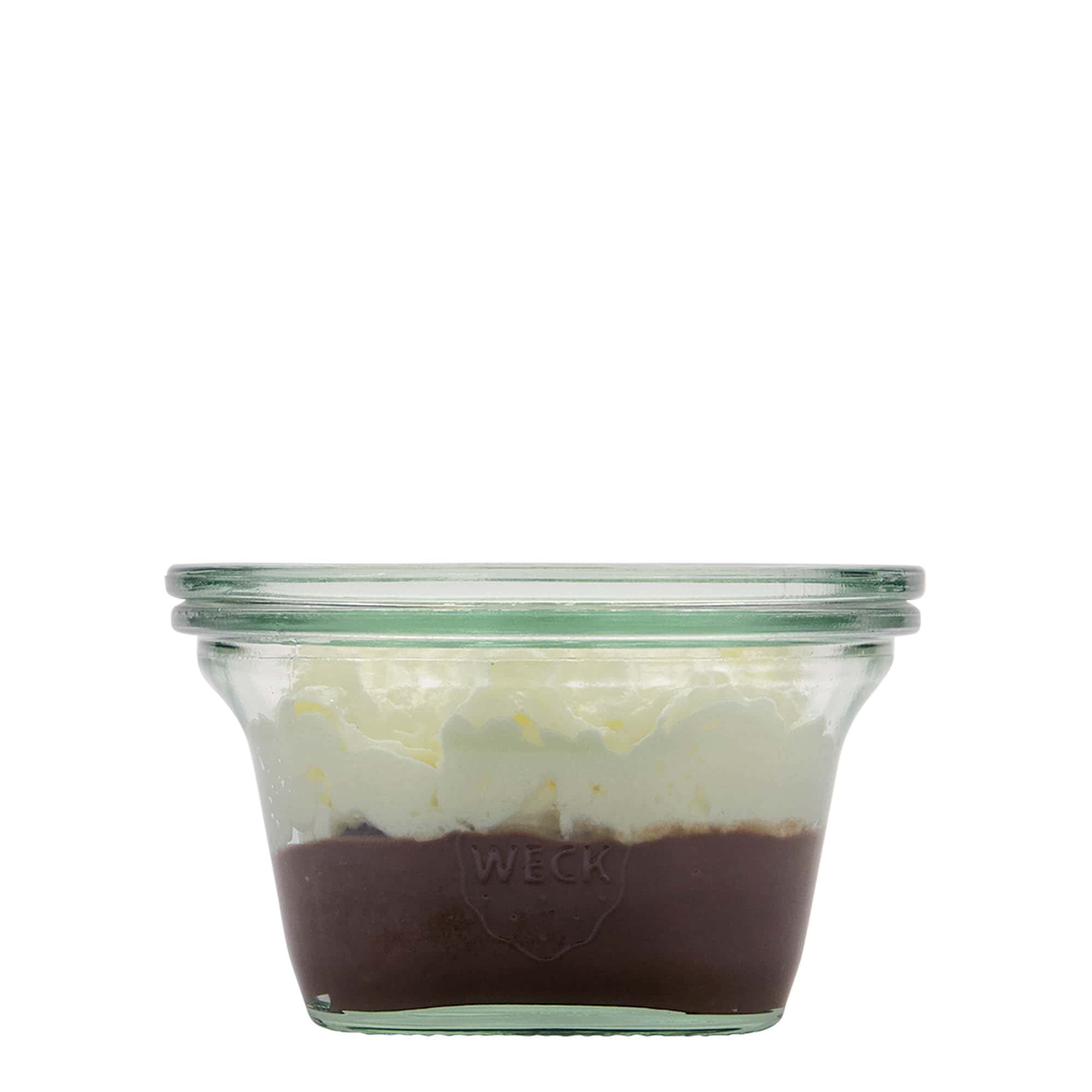 290 ml WECK Quadro glass, square, opening: round rim