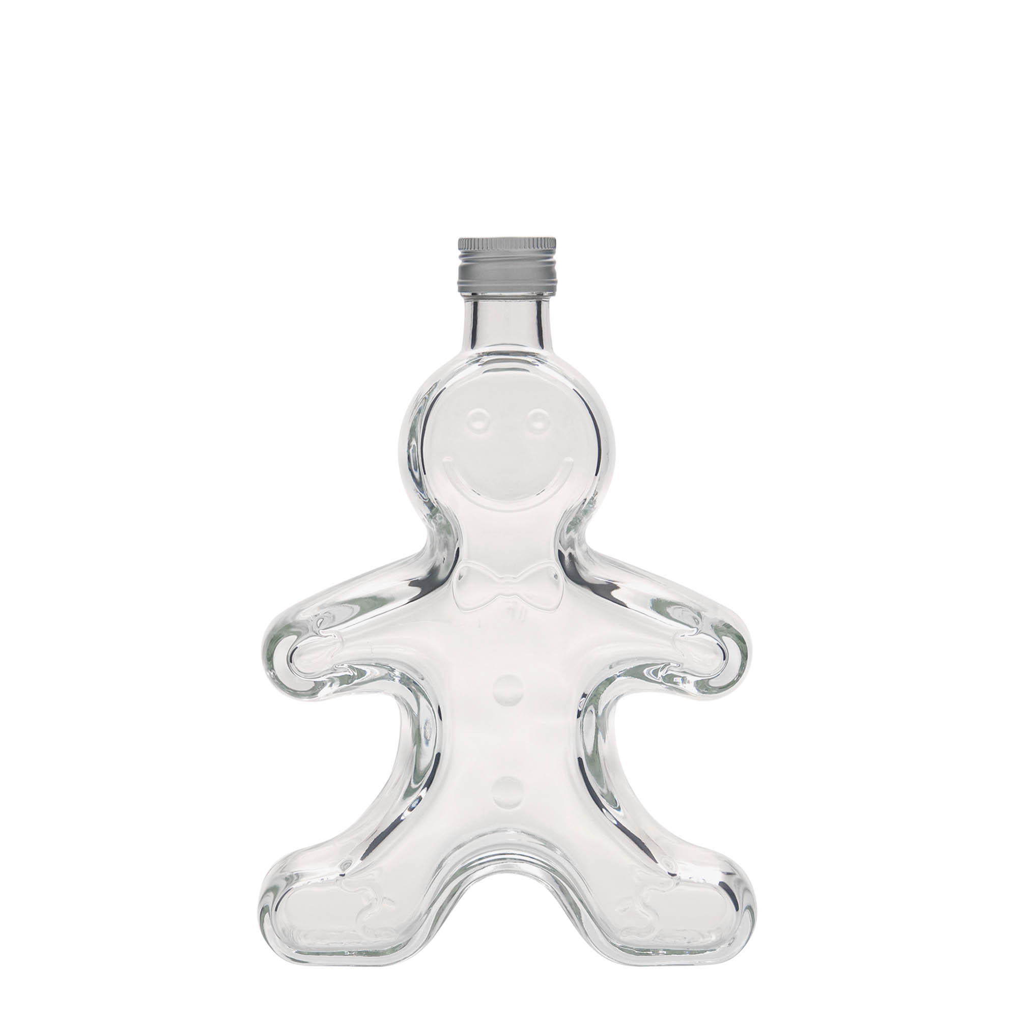 250 ml glass bottle 'Gingerbread Man', opening: PP 24 250 ml glass bottle 'Gingerbread Man', opening: PP 24