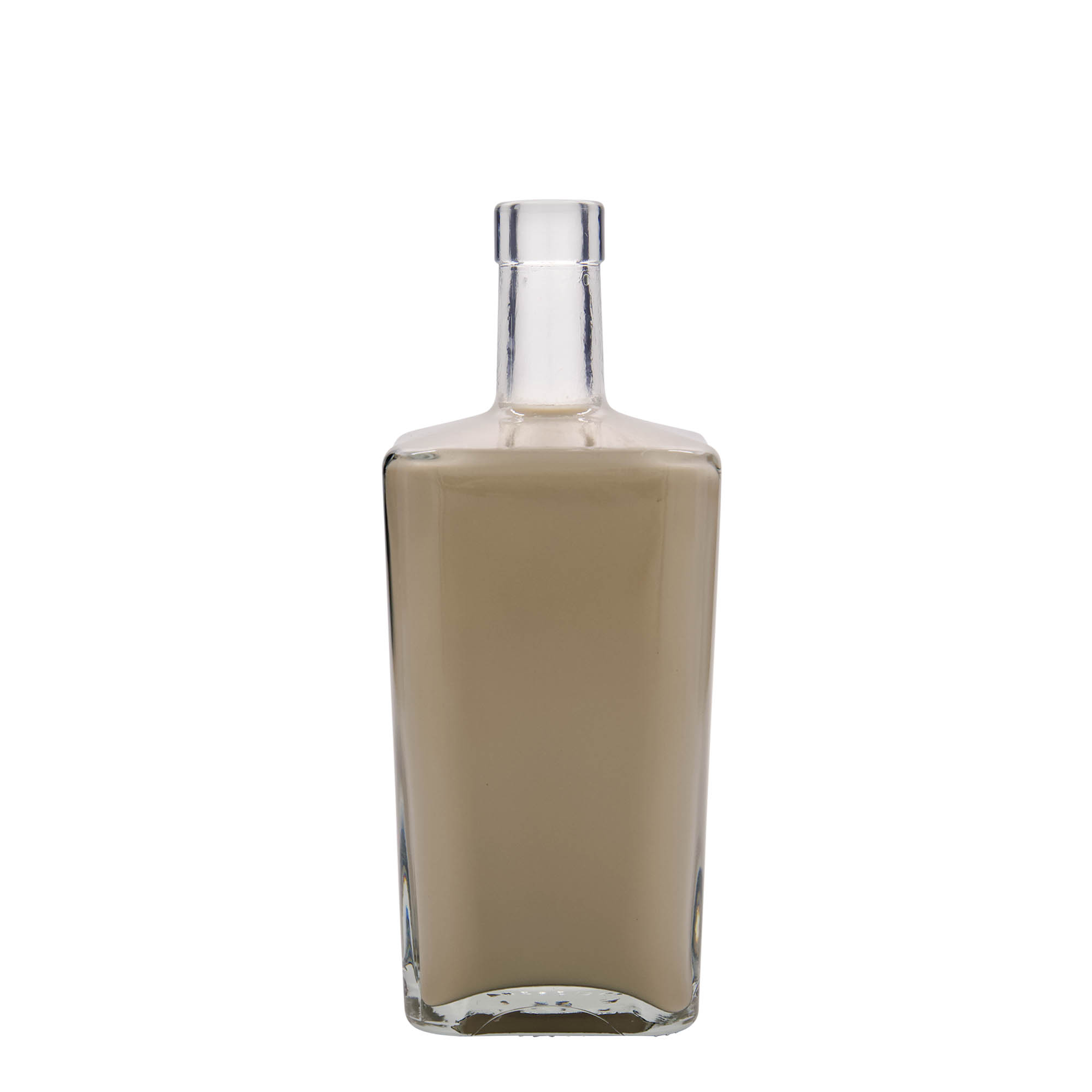 700 ml glass bottle 'Noel', square, opening: cork