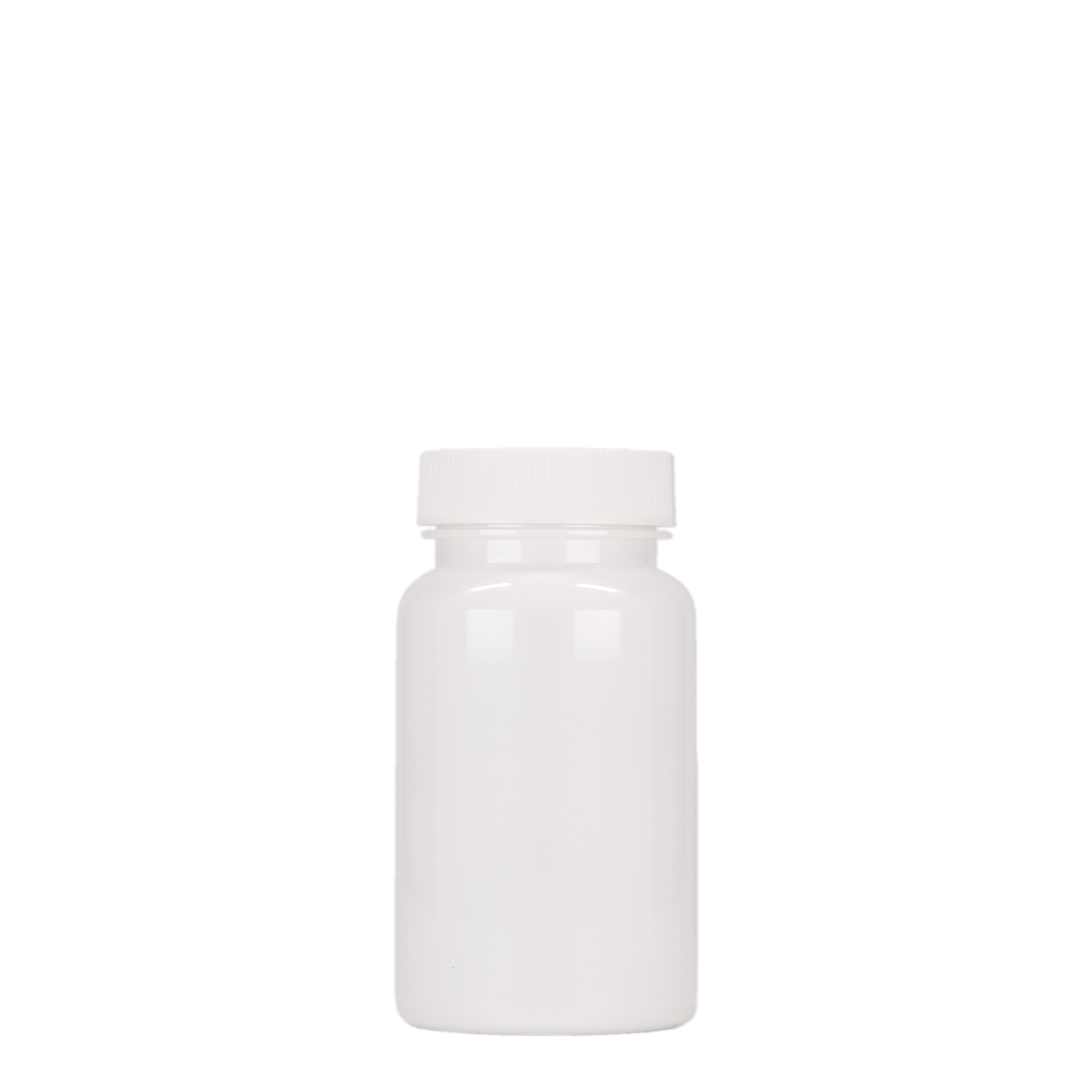 100 ml PET container, plastic, white, opening: 38/400