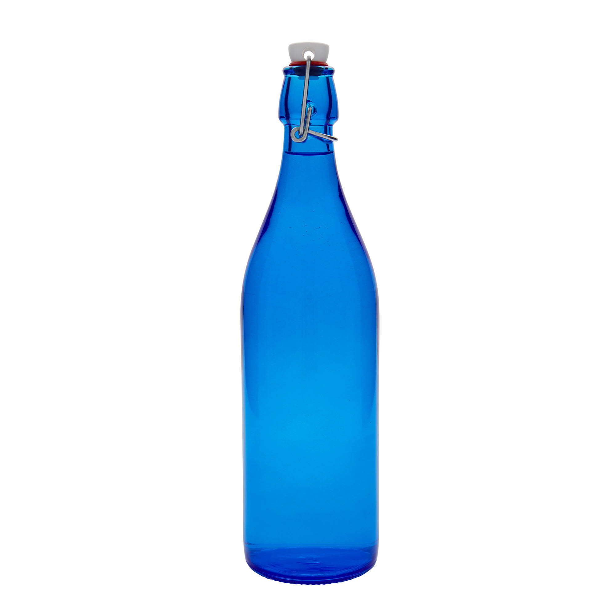 1,000 ml glass bottle ‘Giara’, blue, opening: swing top closure