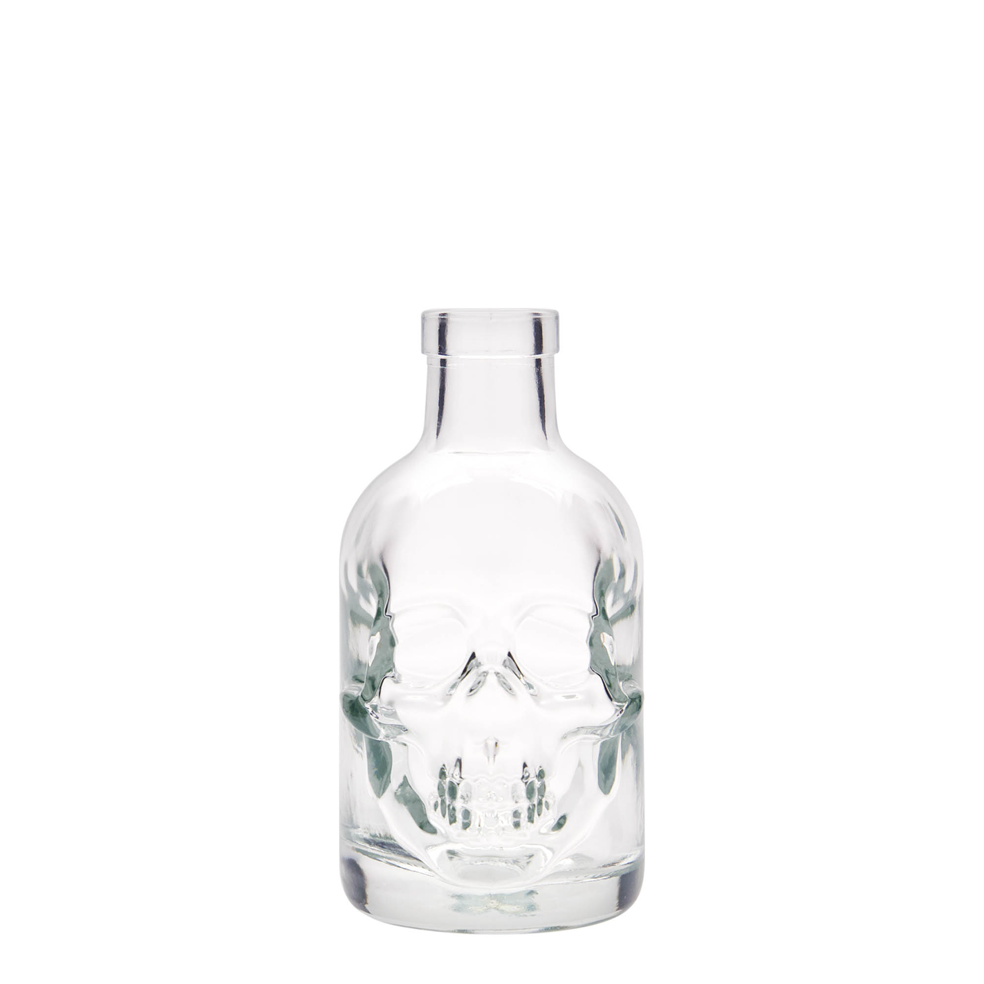 200 ml glass bottle 'Skull', opening: cork