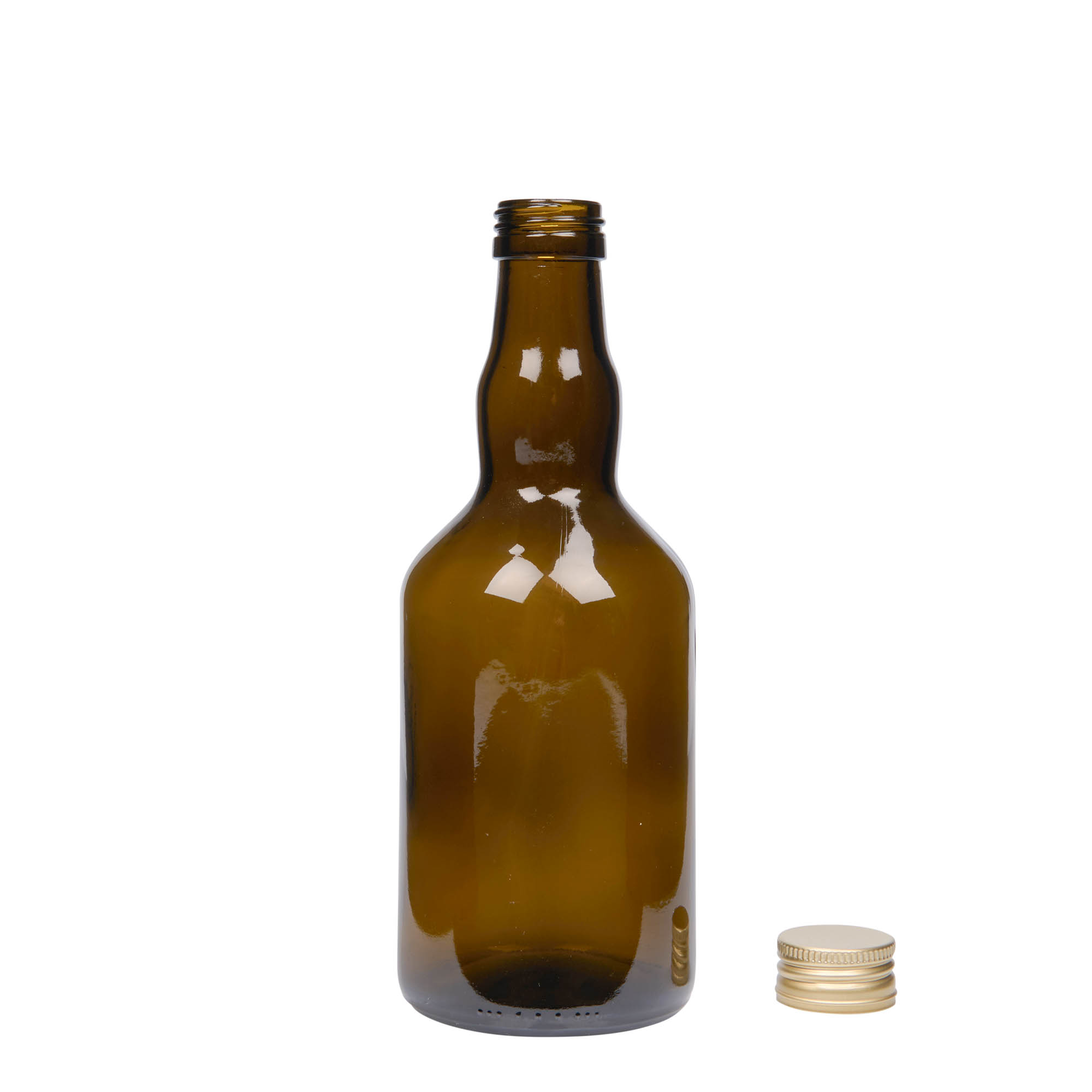 500 ml glass bottle 'Olona', antique green, closure: PP 31.5