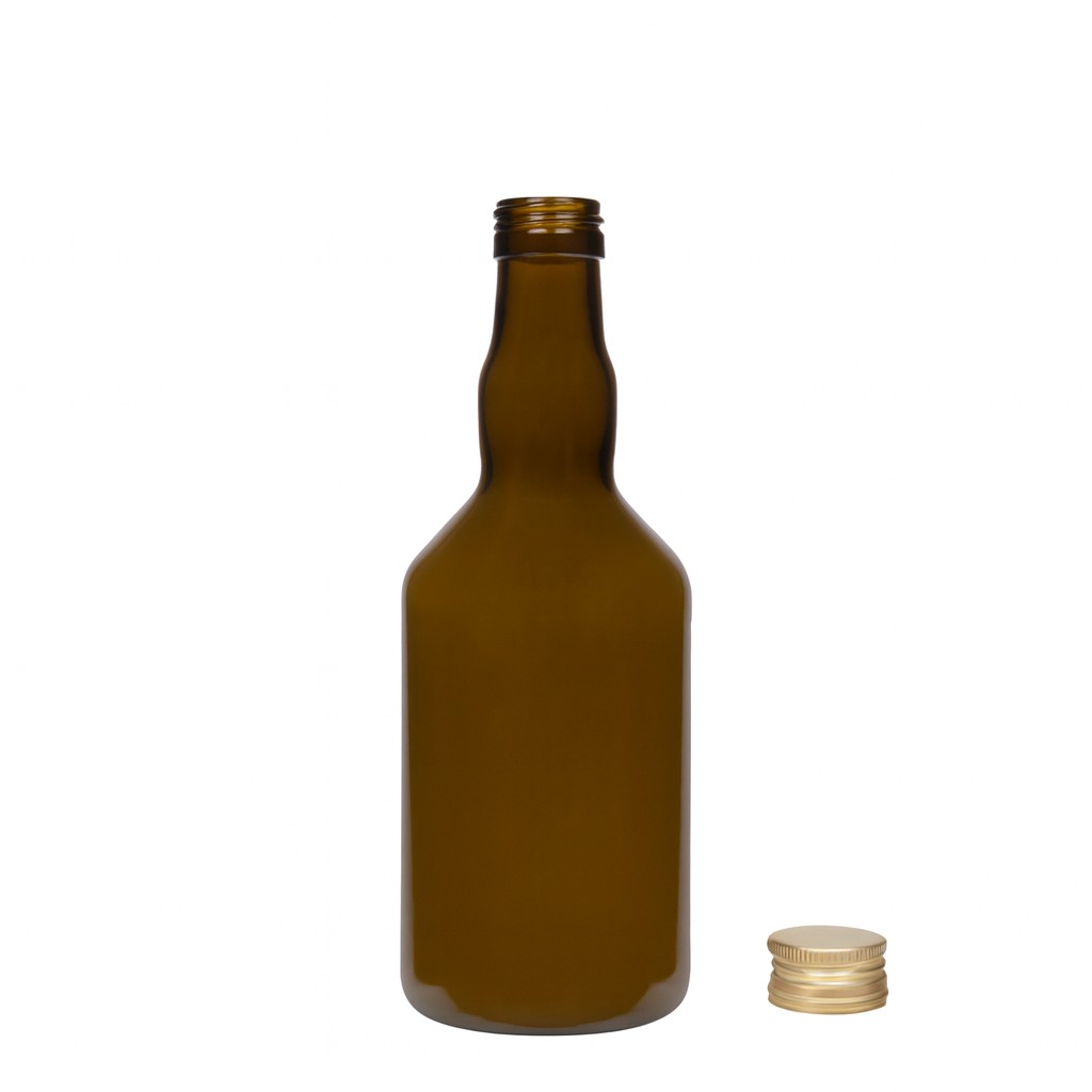 500 ml glass bottle 'Olona', antique green, opening: PP 31.5