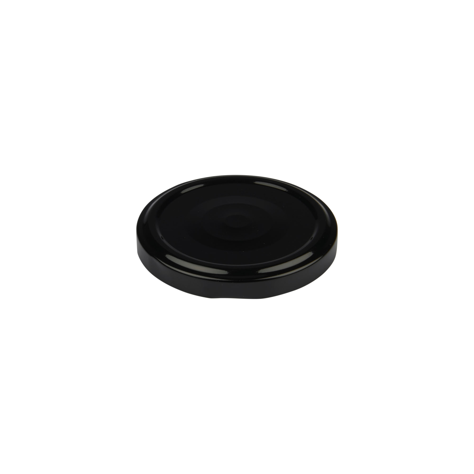 Twist off lid, tinplate, black, for opening: TO 66 Twist off lid, tinplate, black, for opening: TO 66
