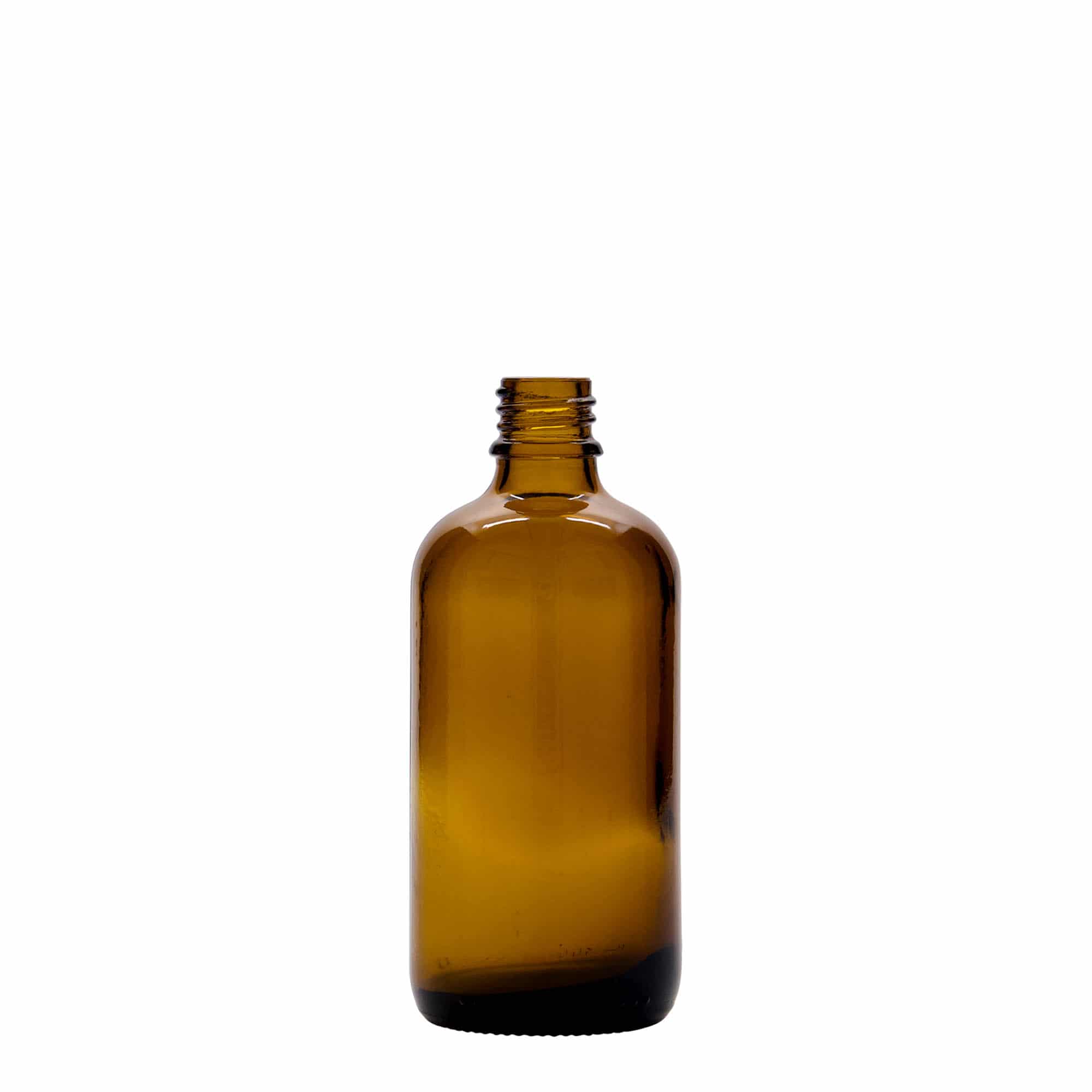 100 ml spray bottle medicine, glass, brown, opening: DIN 18