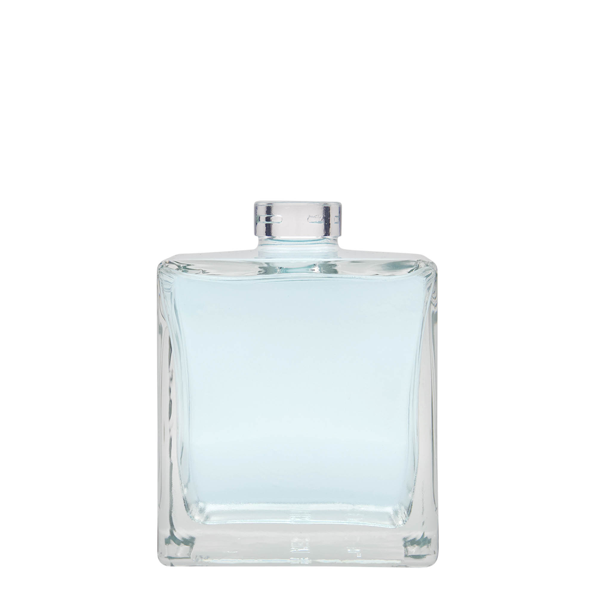 500 ml glass bottle ‘Cube’, square, opening: cork