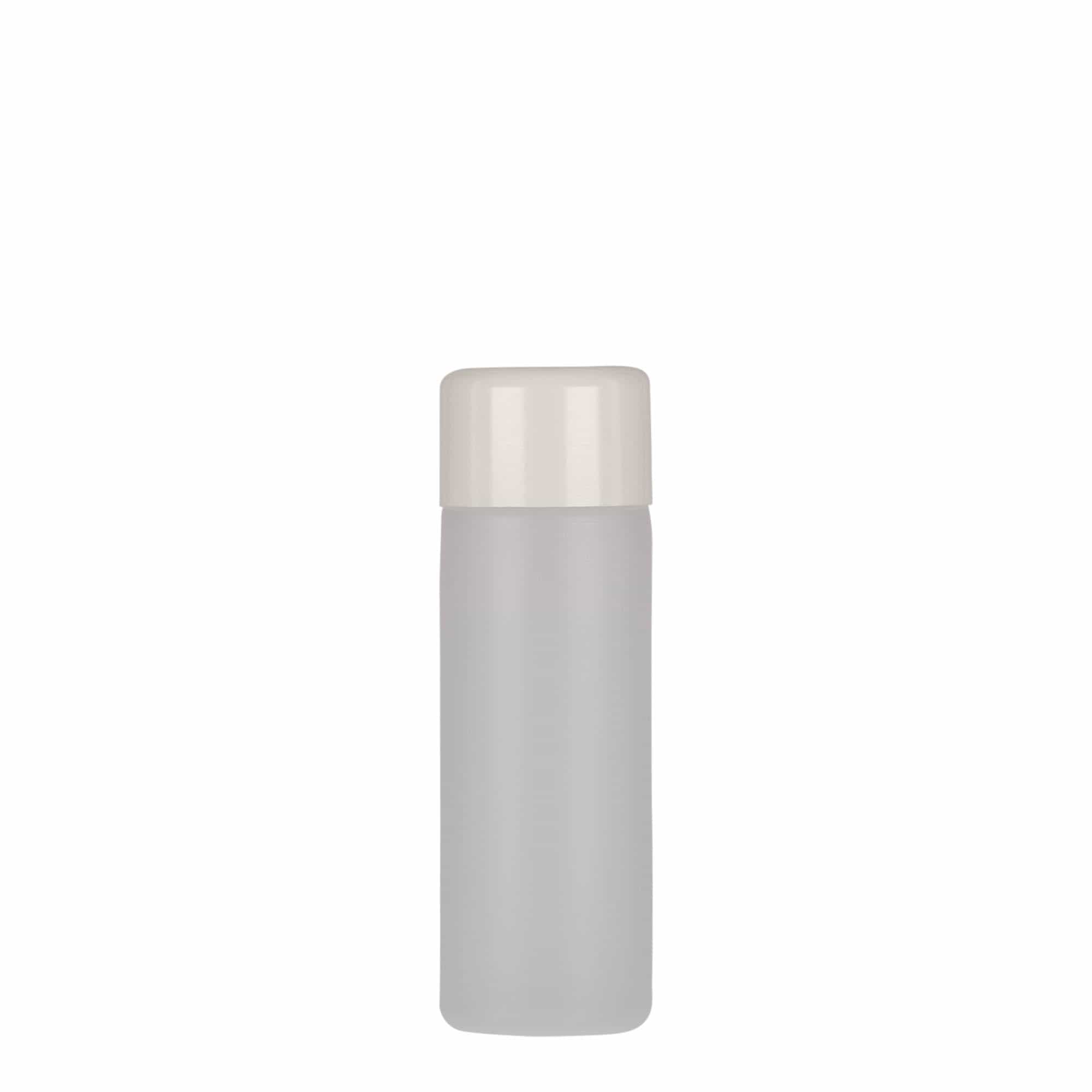 50 ml round bottle, PE plastic, natural, opening: screw cap