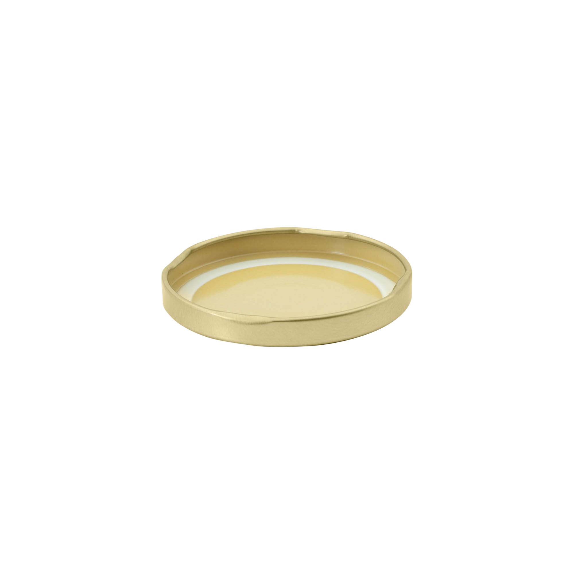 Twist-off lid, tinplate, gold, for opening: TO 66