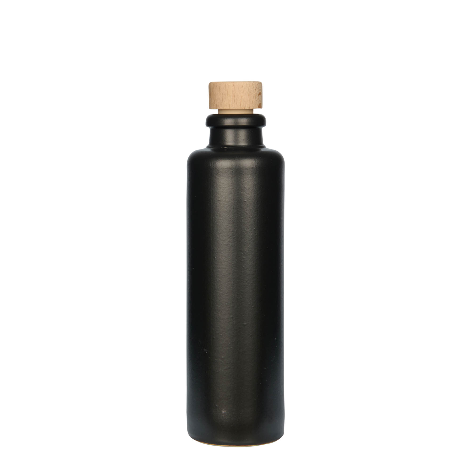 200 ml clay jug, stoneware, black, opening: cork 200 ml clay jug, stoneware, black, opening: cork