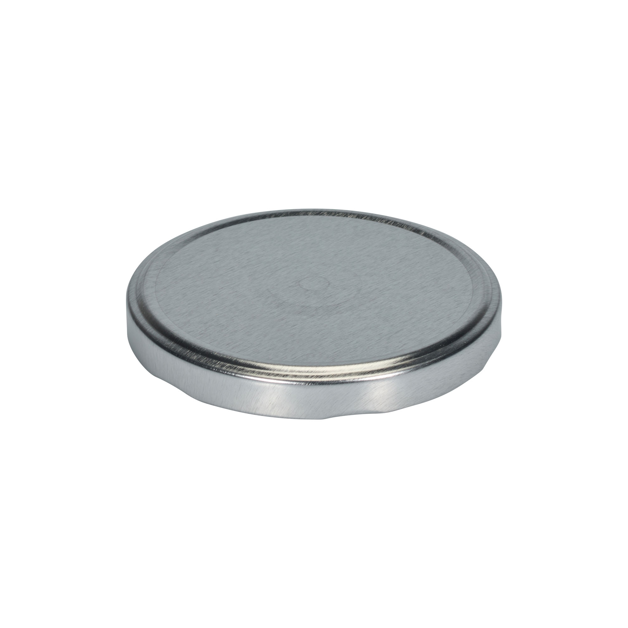 Twist off lid, tinplate, silver, for opening: TO 100 Twist off lid, tinplate, silver, for opening: TO 100