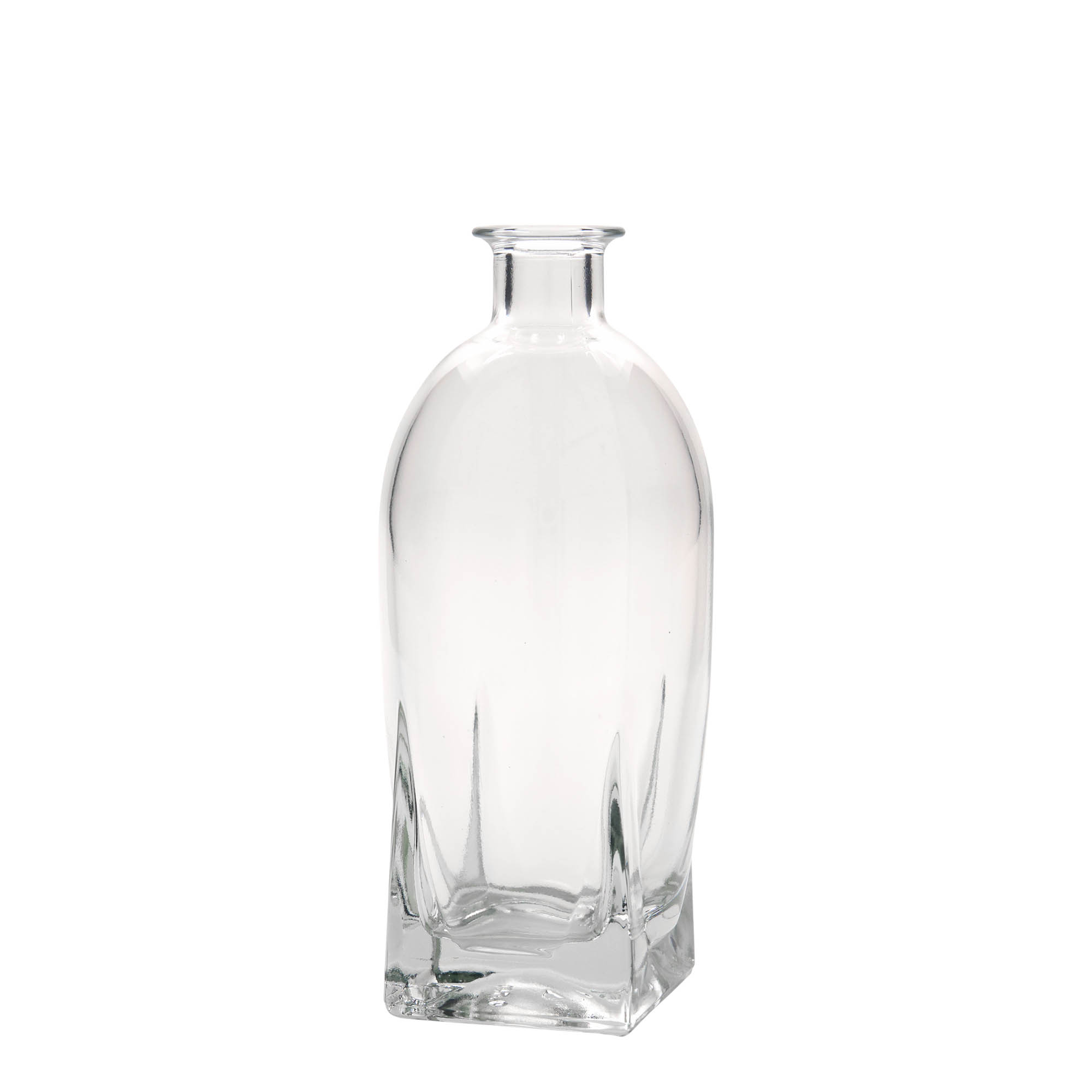 500 ml glass bottle 'Zino', square, opening: cork