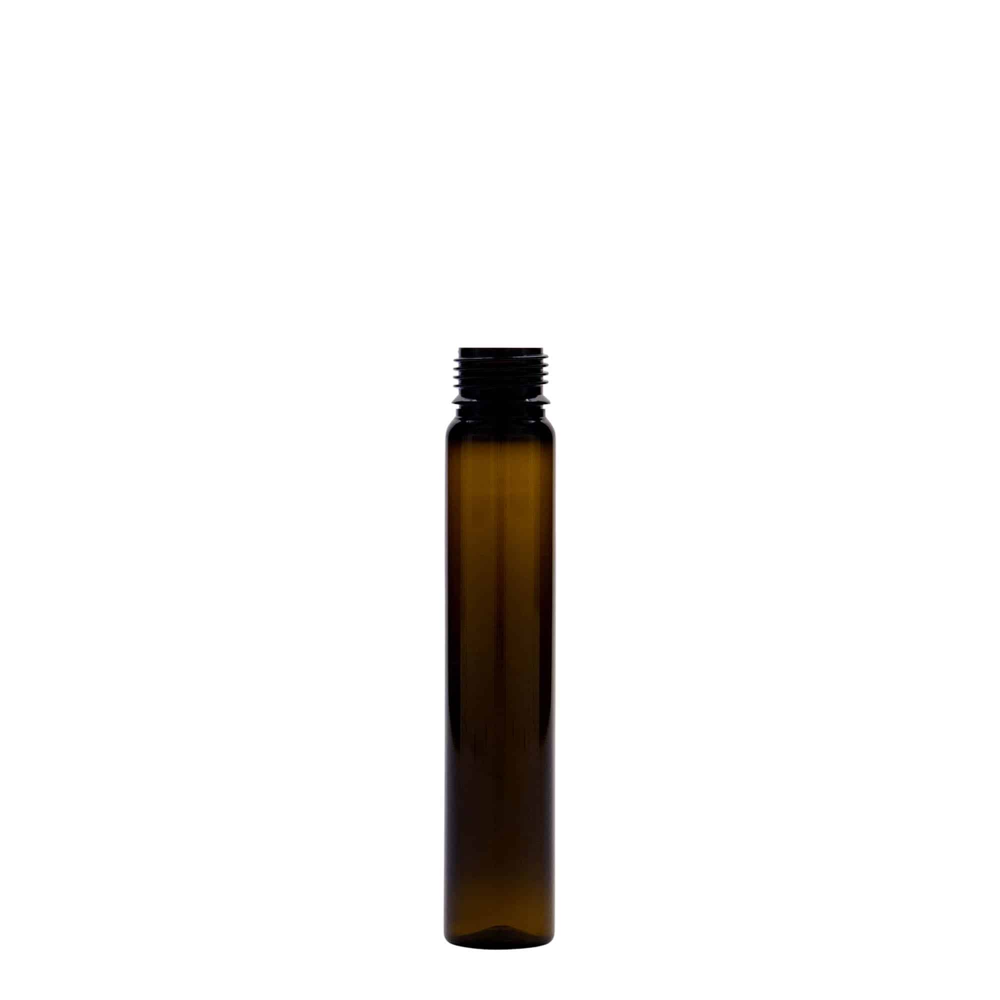 25 ml PET tubes, plastic, brown, opening: screw cap