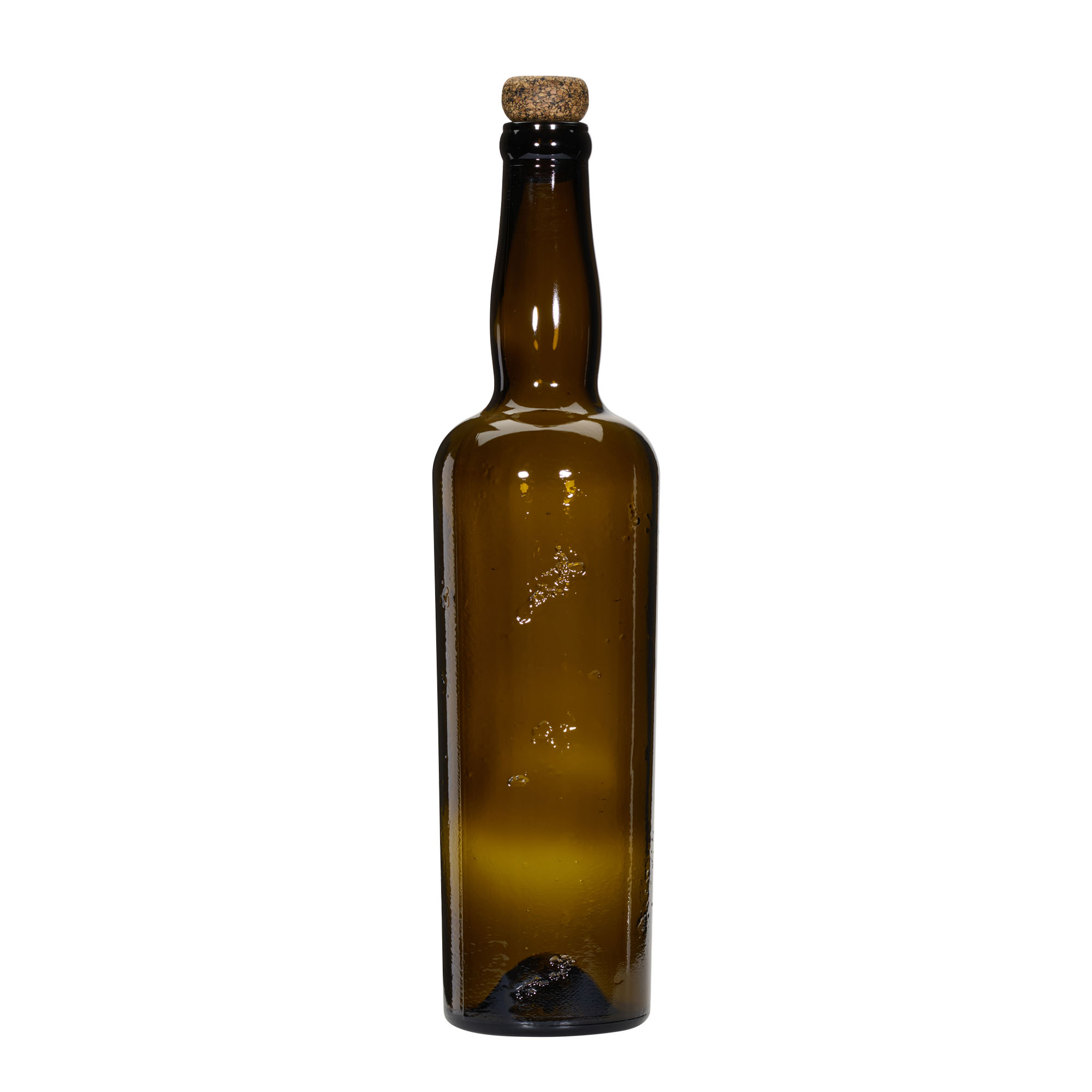 750 ml Wildly Crafted glass bottle 'Siroco', brown, mouth: cork