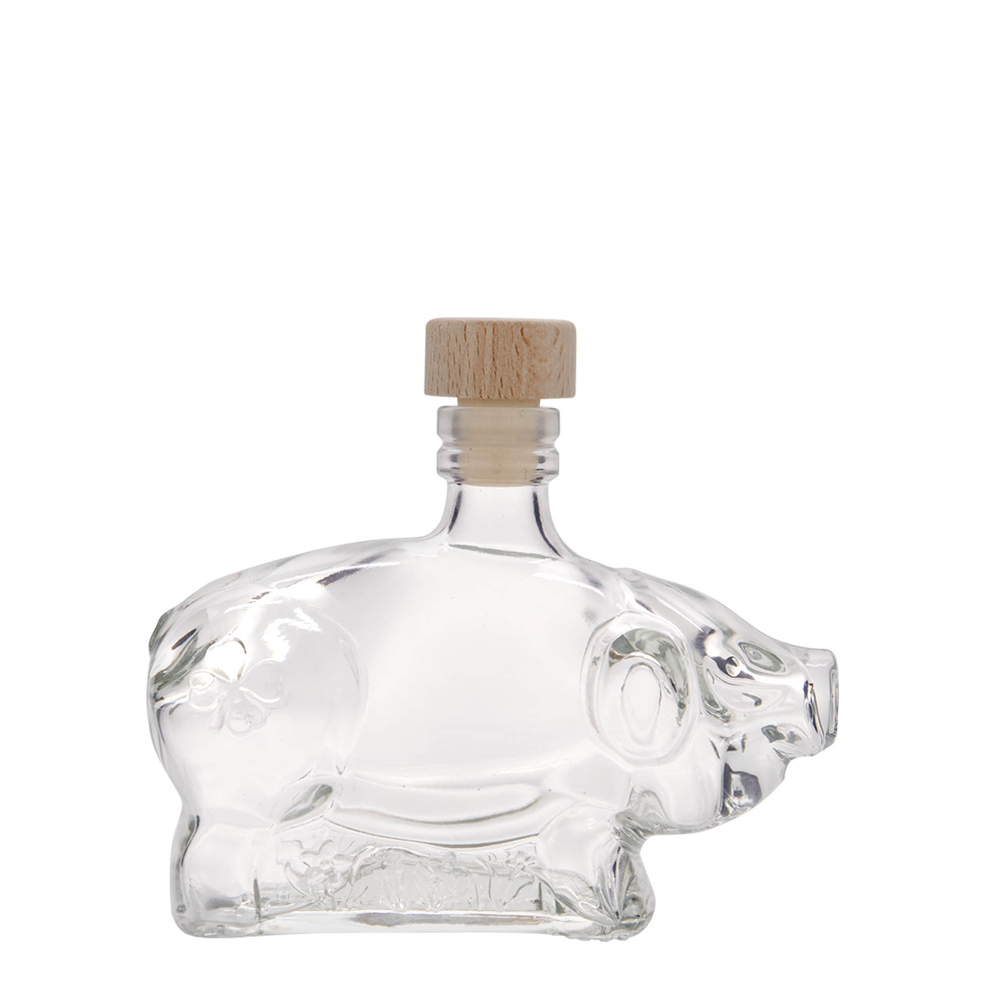 200 ml glass bottle 'Lucky Piglet', opening: cork 200 ml glass bottle 'Lucky Piglet', opening: cork